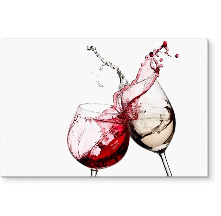 Wall-Art Herd-Abdeckplatte »Spritzschutz Küche Weingläser«