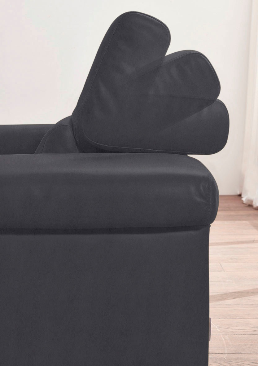 W.SCHILLIG 2,5-Sitzer »finn«, German Design Award 2016, Fußgestell Nussbaum natur, Breite 230 cm