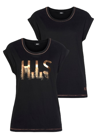 H.I.S T-Shirt »mit glänzenden Druck«, (2er-Pack) kaufen