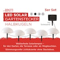 BONETTI LED Gartenleuchte »Solar Halbkugeln - 5er-Set«, LED-Board, Warmweiß, mit separatem Solarpanel