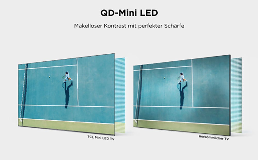 TCL Mini-LED-Fernseher »65Q8CX7« 164 cm/65 Smart-TV Audio von Bang & Olufsen, Smart TV, Apple TV, 144Hz, 4K, Dolby Vision