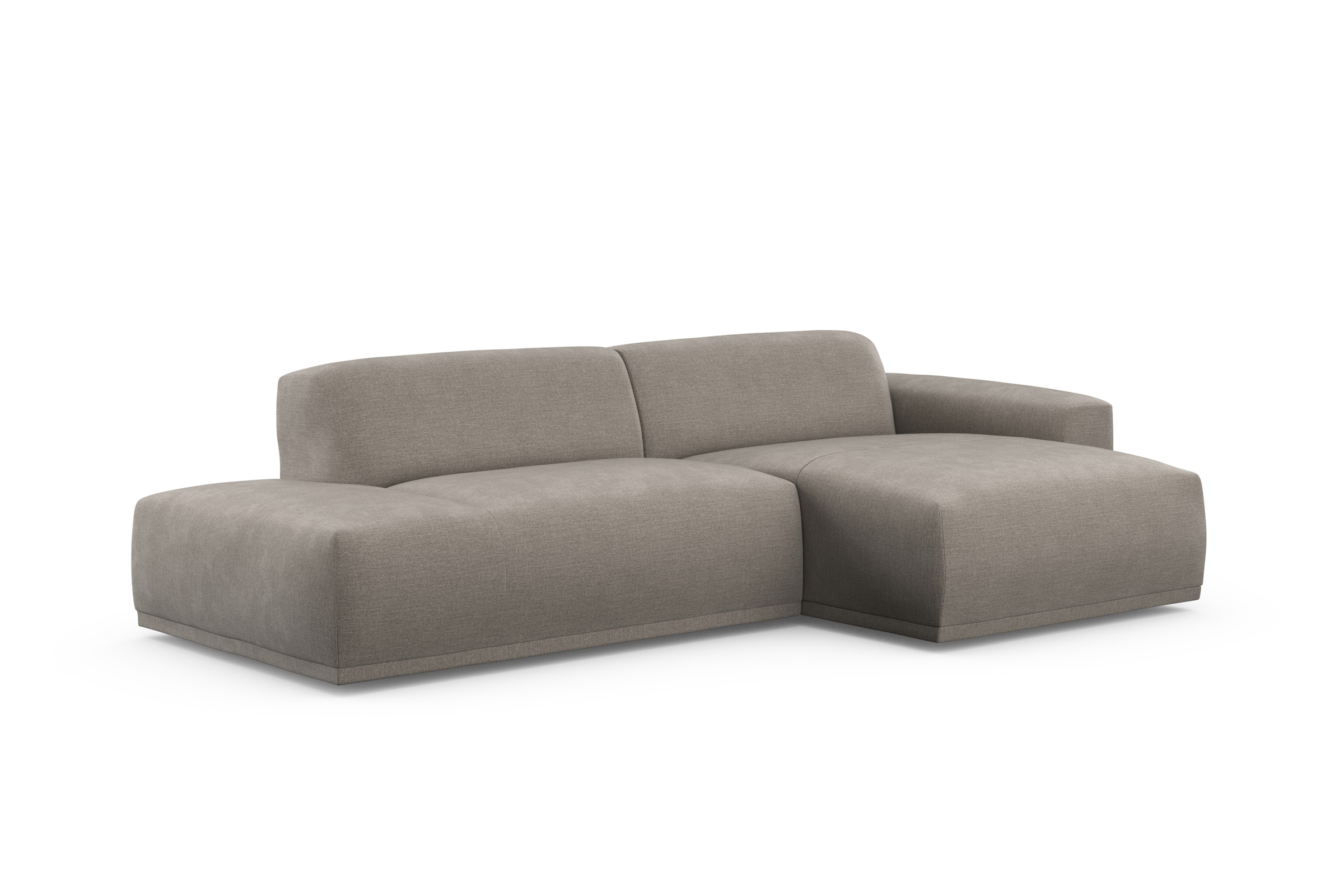 TRENDMANUFAKTUR Ecksofa Braga, aus 2 Teilen, moderner Cord-Stoff