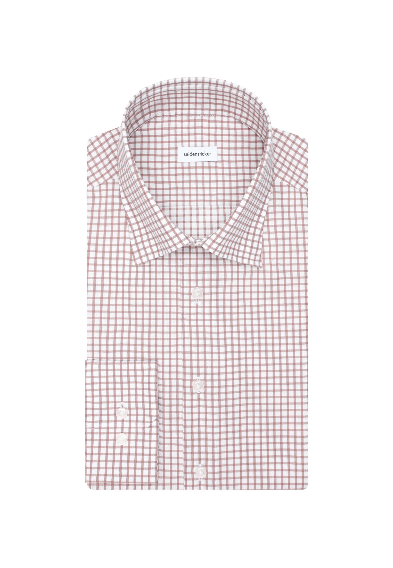 seidensticker Businesshemd »Schwarze Rose«, Shaped 1/1 Covered-Button-Down-Kragen Karo