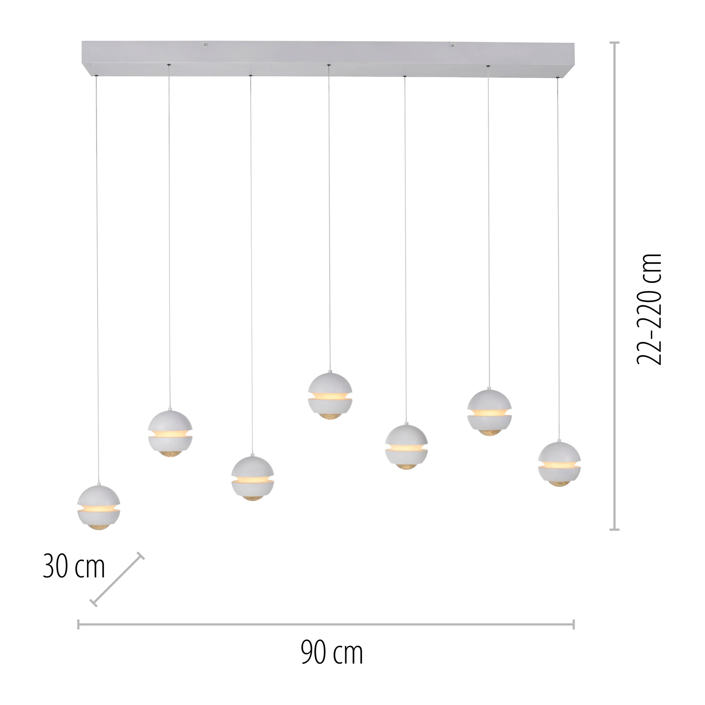 SCHÖNER WOHNEN-Kollektion LED Pendelleuchte »LINI« LED-Board 1 Stk. Warmweiß SCHÖNER WOHNEN Kollektion, 3-Stufen Dimmer, Comfort-Lift