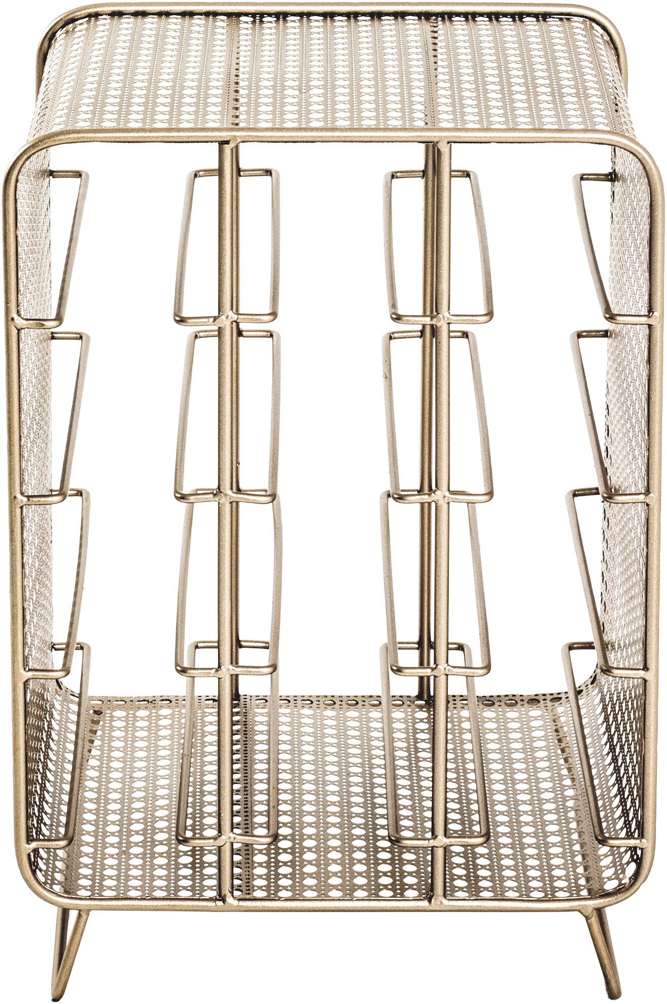 HAKU Flaschenregal »22216« rechteckig - aus Metall Gold - B/T/H 30/24/46 cm