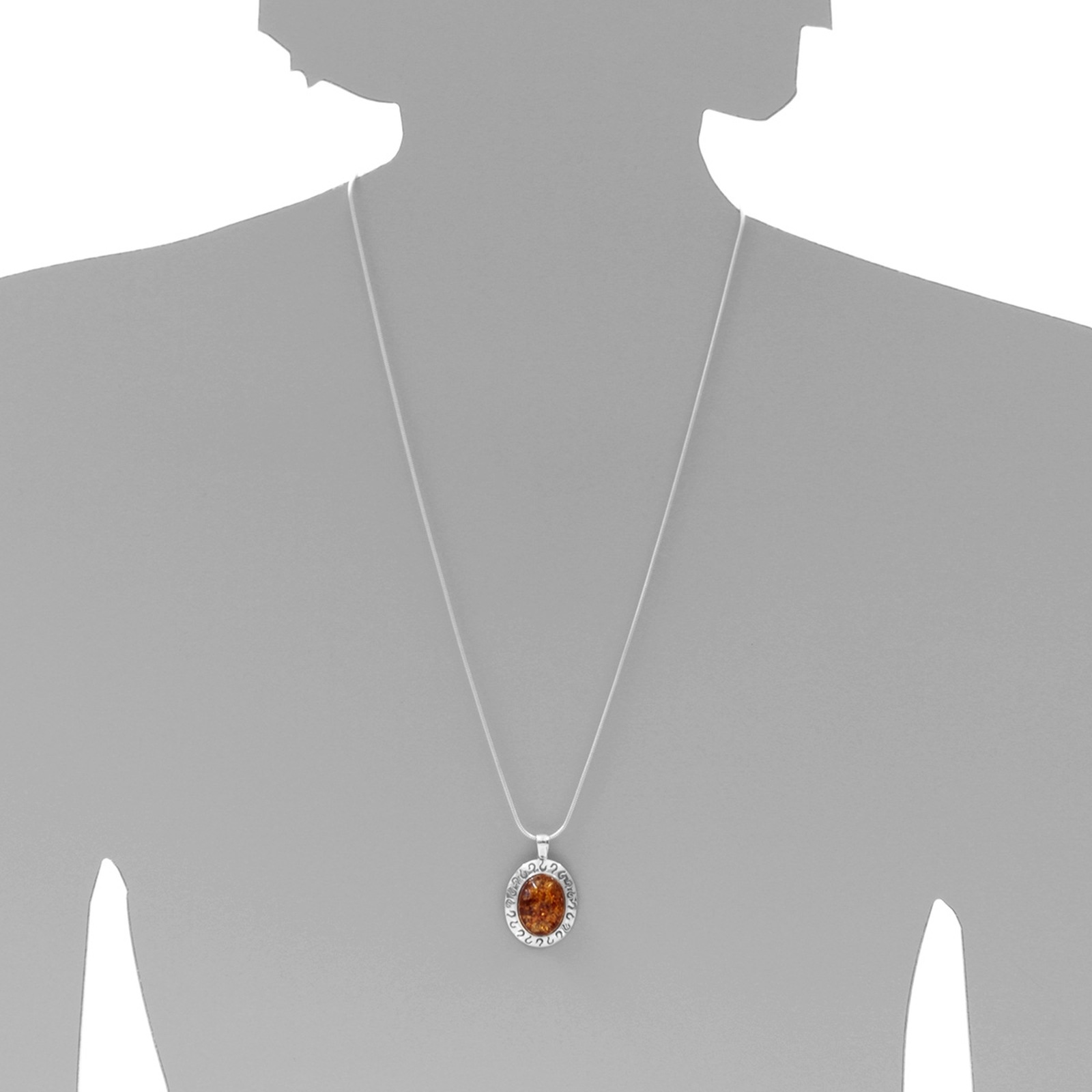 OSTSEE-SCHMUCK Kette mit Anhänger »- Michelle - Silber 925/000 - Bernstein«