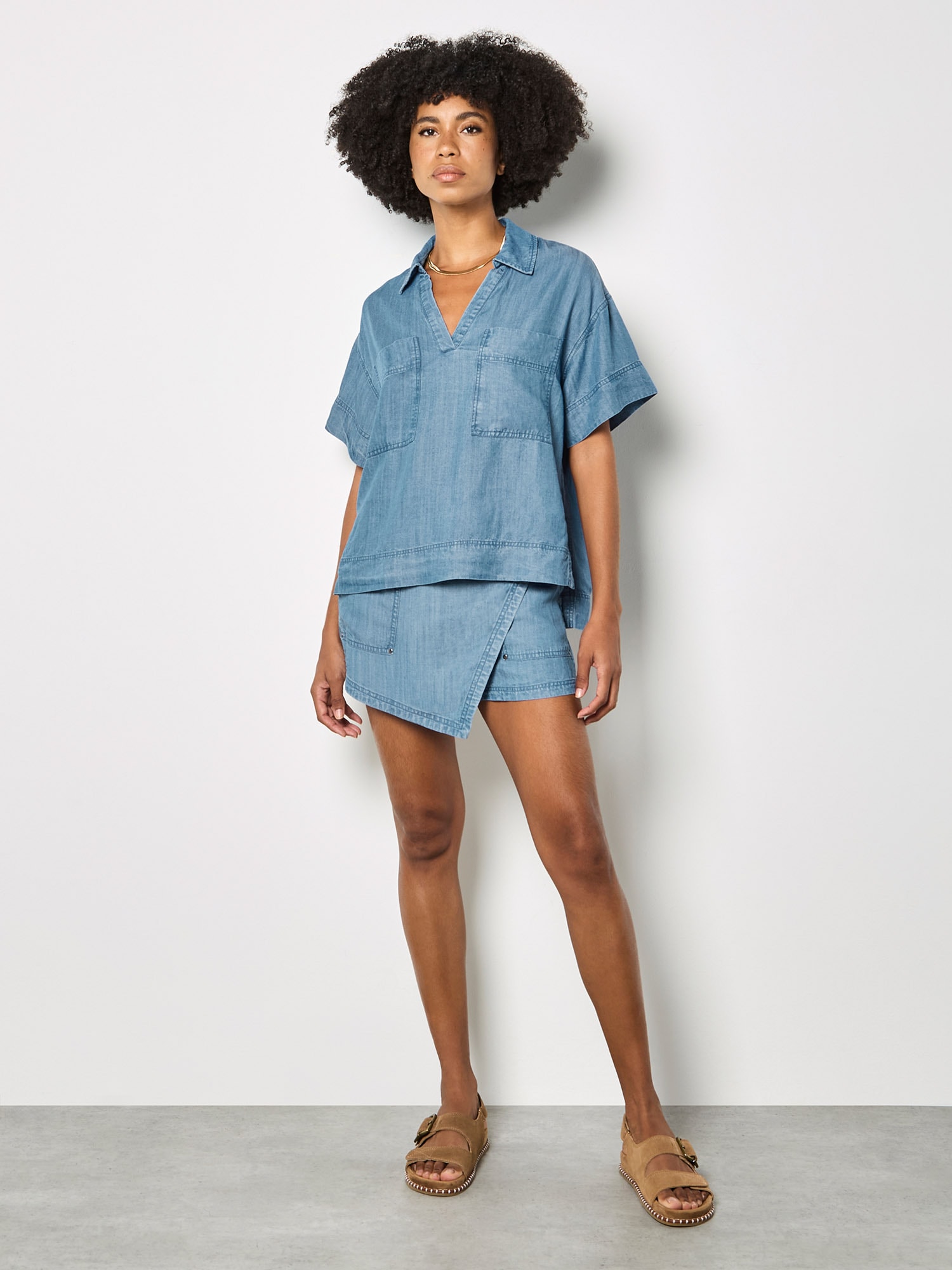 Apricot 2-in-1-Hose »Wickel-Minirock«  aus Denim