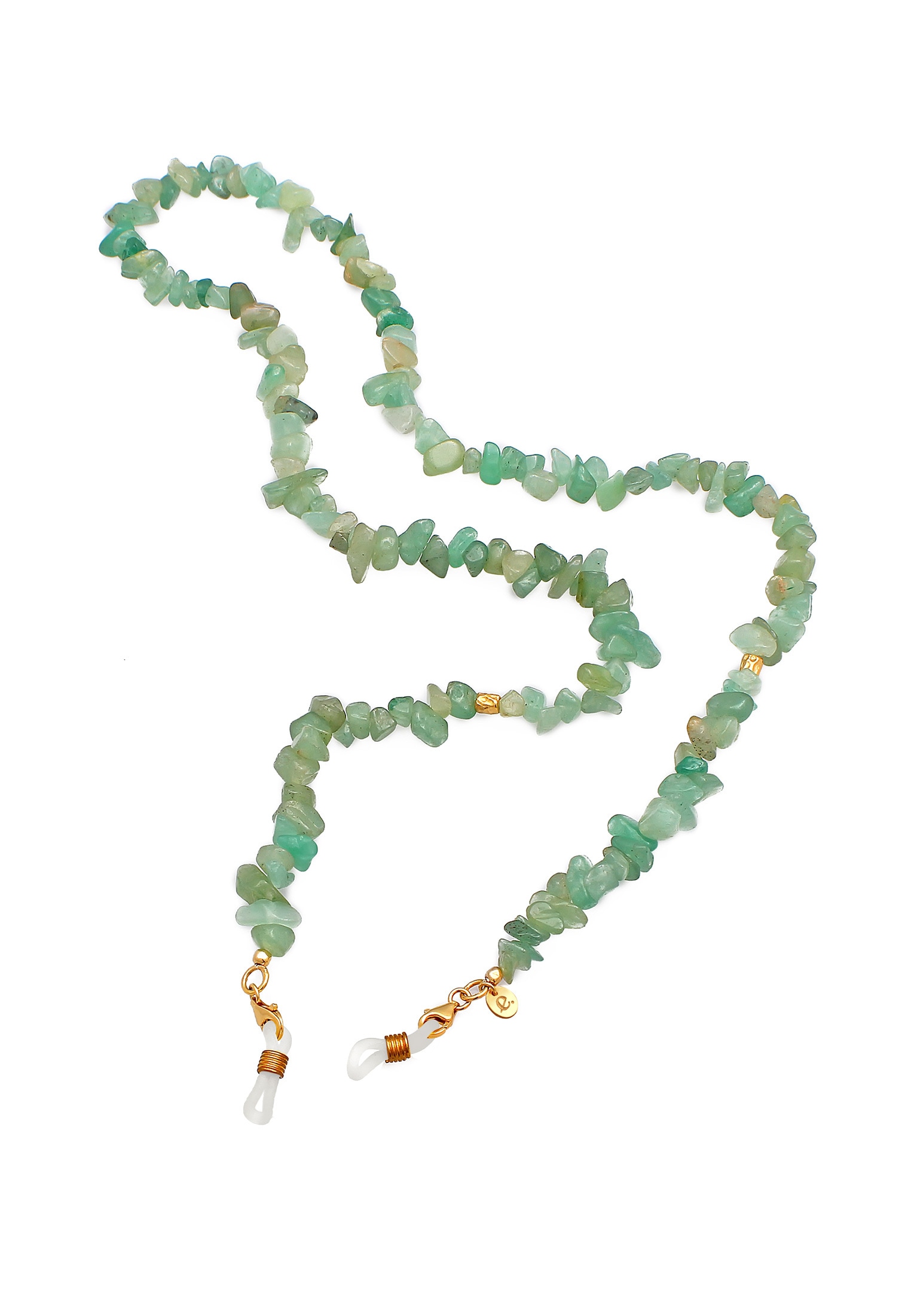 Elli Premium Schmuckset »Schmuckzubehör Brillenkette Aventurin Beads 925 Silber«