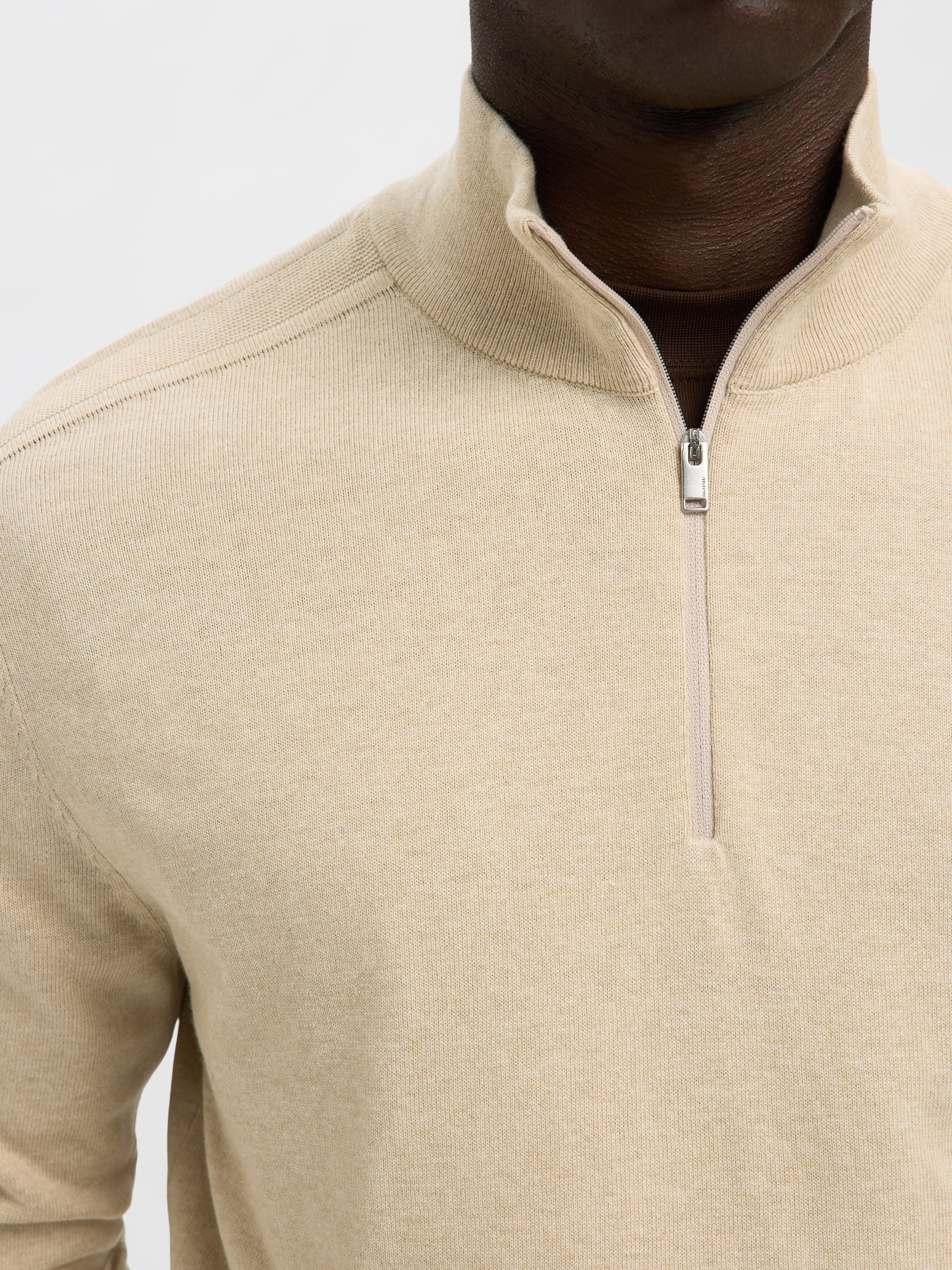 SELECTED Troyer »SLHBERG HALF ZIP CARDIGAN NOOS« Baumwolle, regular fit