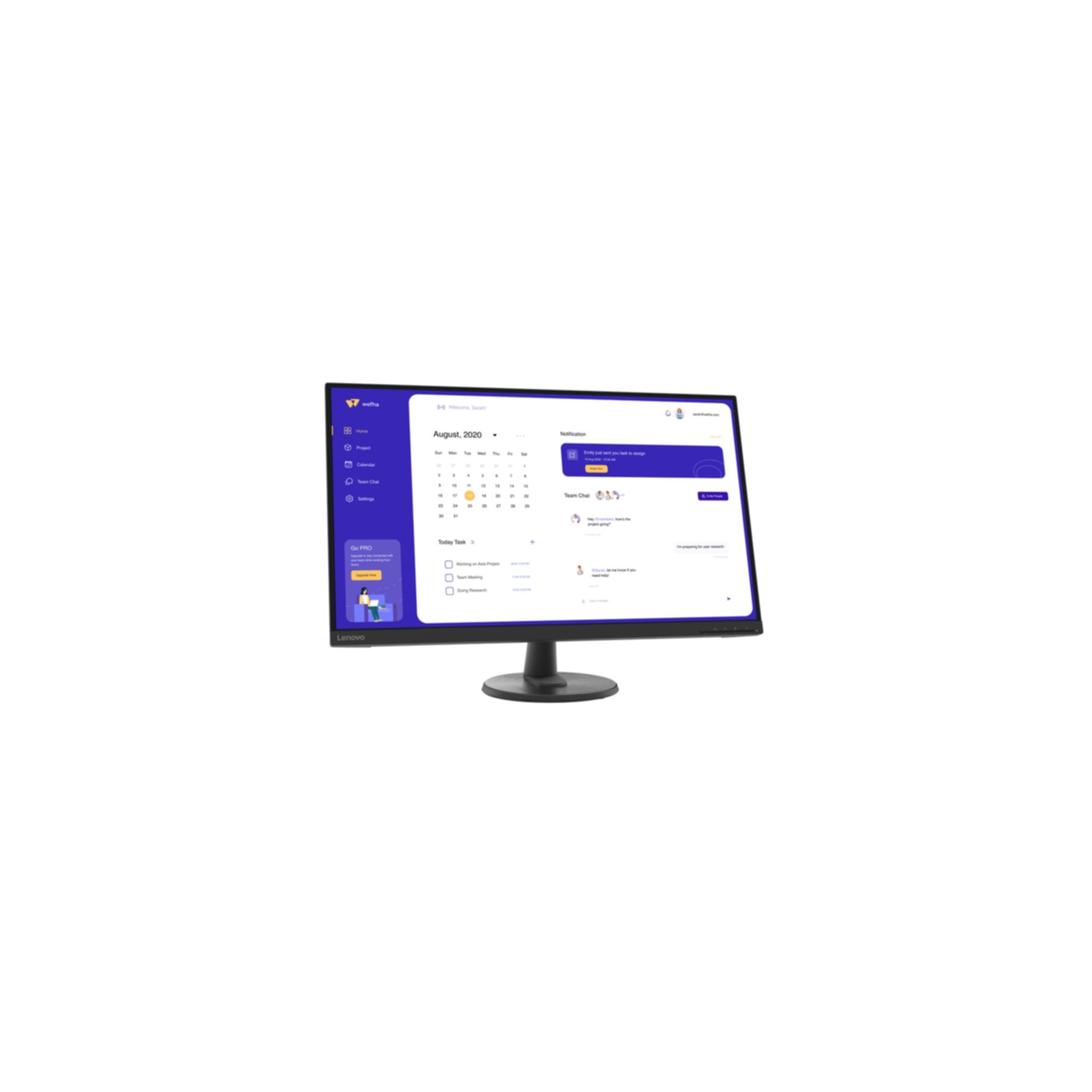 Lenovo LED-Monitor »D32u-45«, 80 cm/32 Zoll, 3840 x 2160 px, 4K Ultra HD, 4 ms-8 ms Reaktionszeit, 75 Hz
