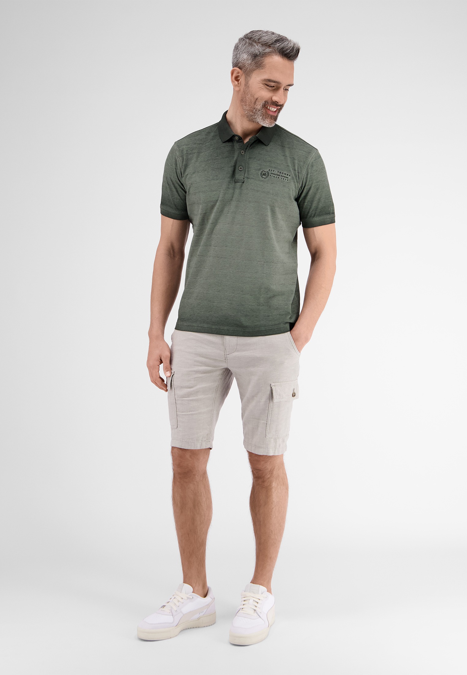 LERROS Poloshirt »LERROS Poloshirt, gestreift in Strukturqualität«