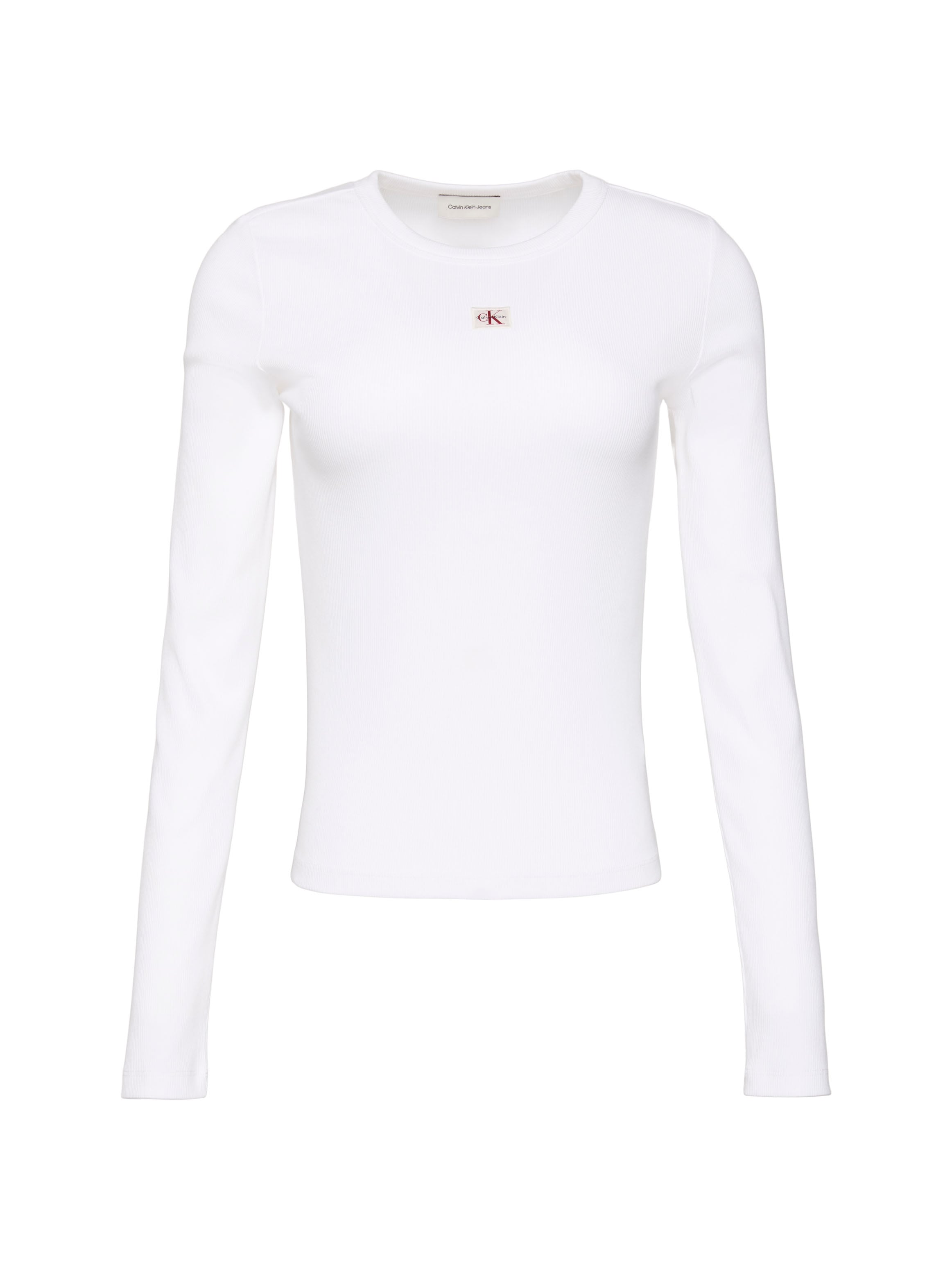 Calvin Klein Jeans Shirttop Figurbetonte Passform mit Rundhalsausschnitt