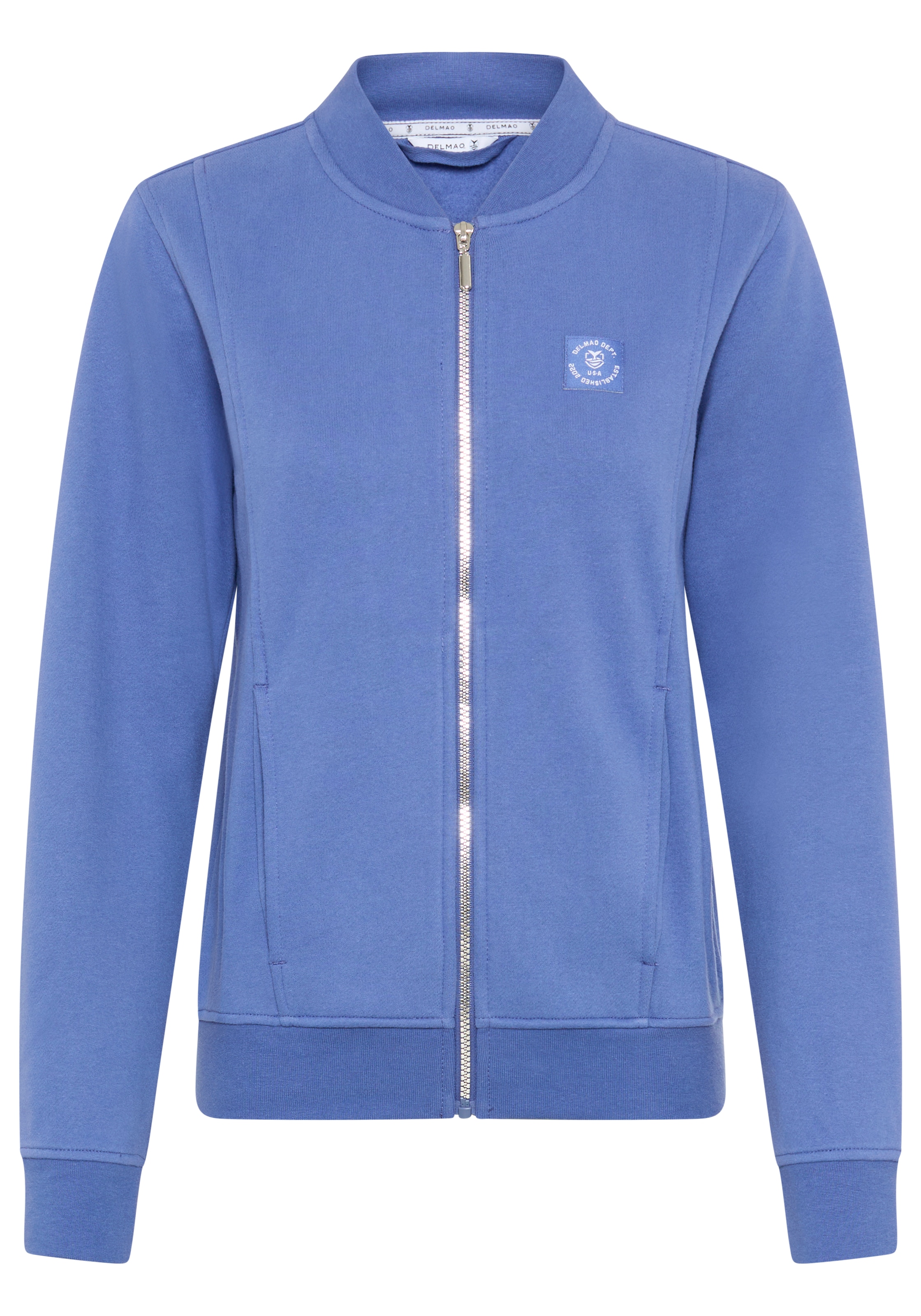 DELMAO Sweatjacke in modischer Bomberjacken-Form