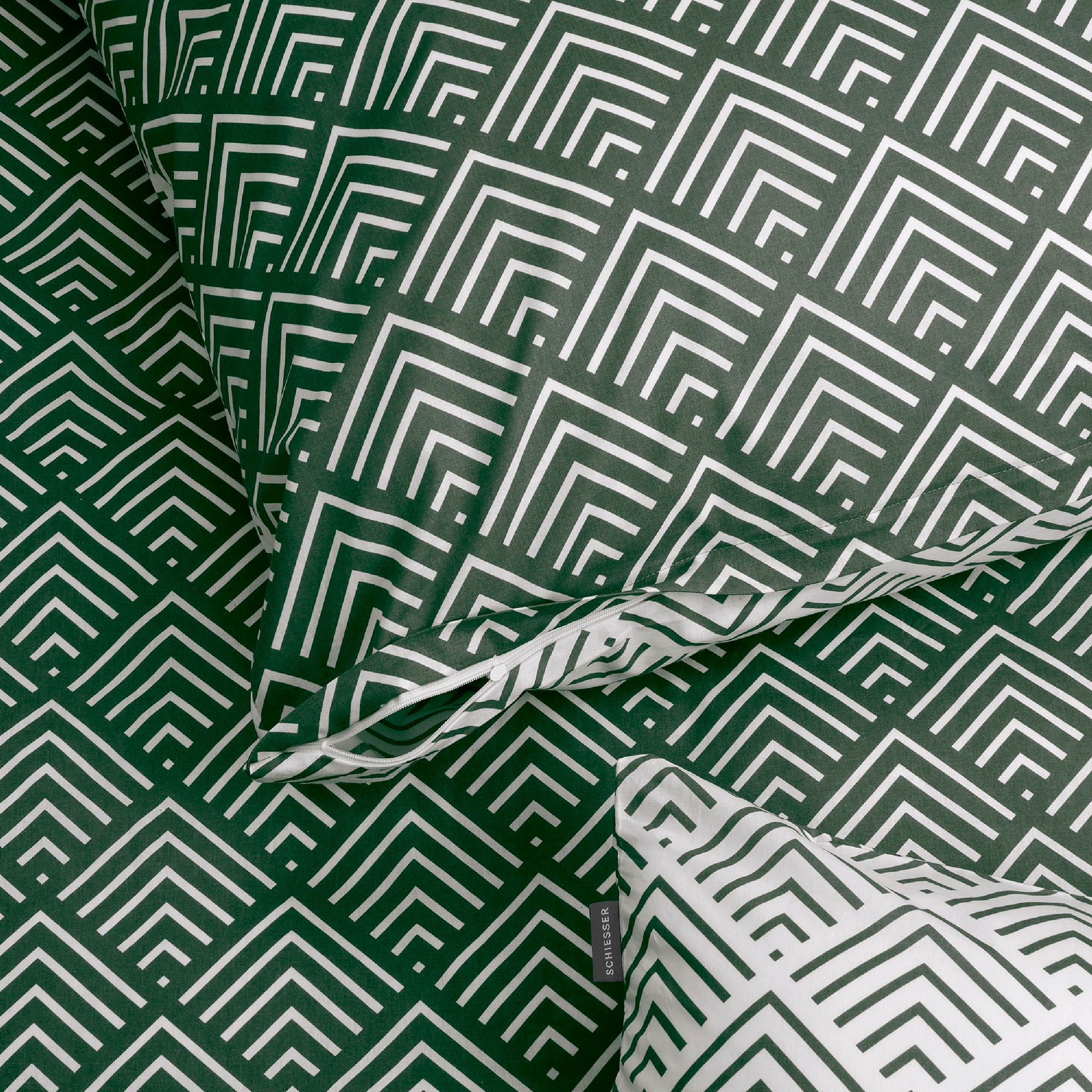 Schiesser Bettwäsche »Mabel aus weicher Baumwolle mit abstraktem Muster«, MADE IN GREEN by OEKO-TEX®