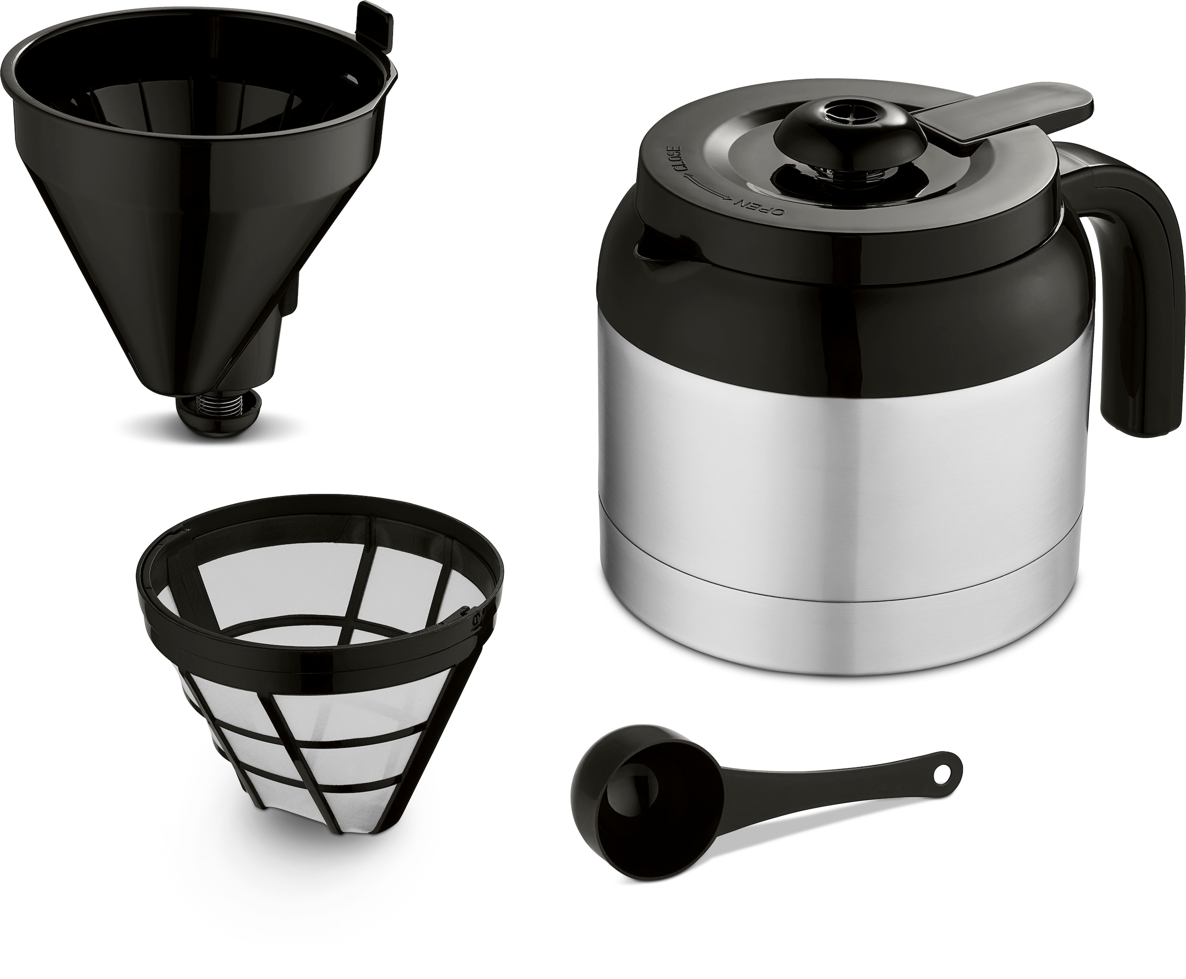 Medion® Filterkaffeemaschine »MD 11019«, 1,25 l Kaffeekanne, Permanentfilter, 900 Watt, Touch-Sensor-Bedienfeld, 24 Stunden Timer, Permanentfilter