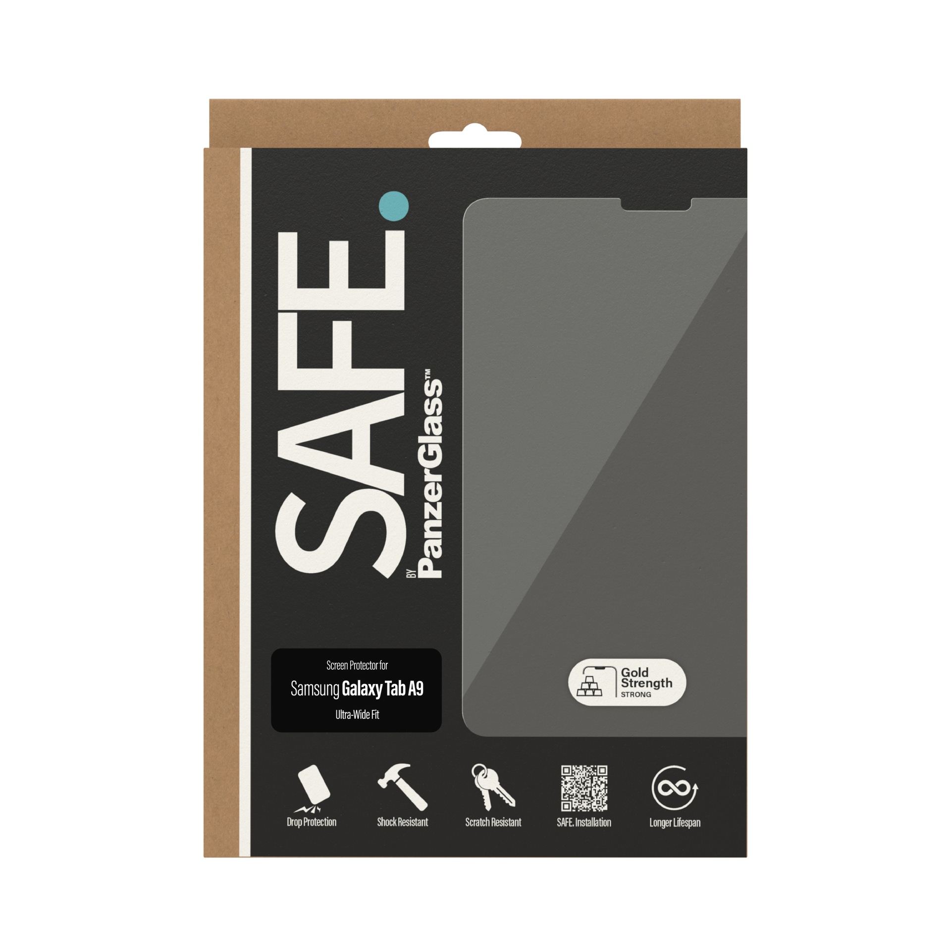 Displayschutzglas »Ultra-Wide Fit Screen Protector«, für Samsung Galaxy Tab A9, Displayschutzfolie, Schutzfolie, Bildschirmschutz, kratz- & stoßfest
