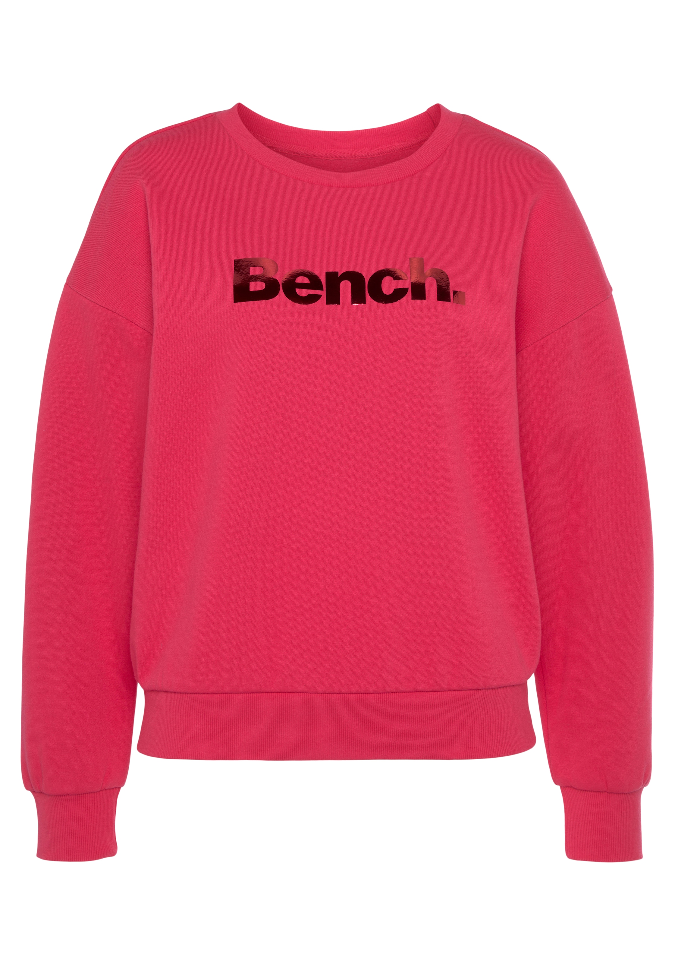 Bench. Loungewear Sweatshirt, mit glänzendem Logodruck, Loungewear