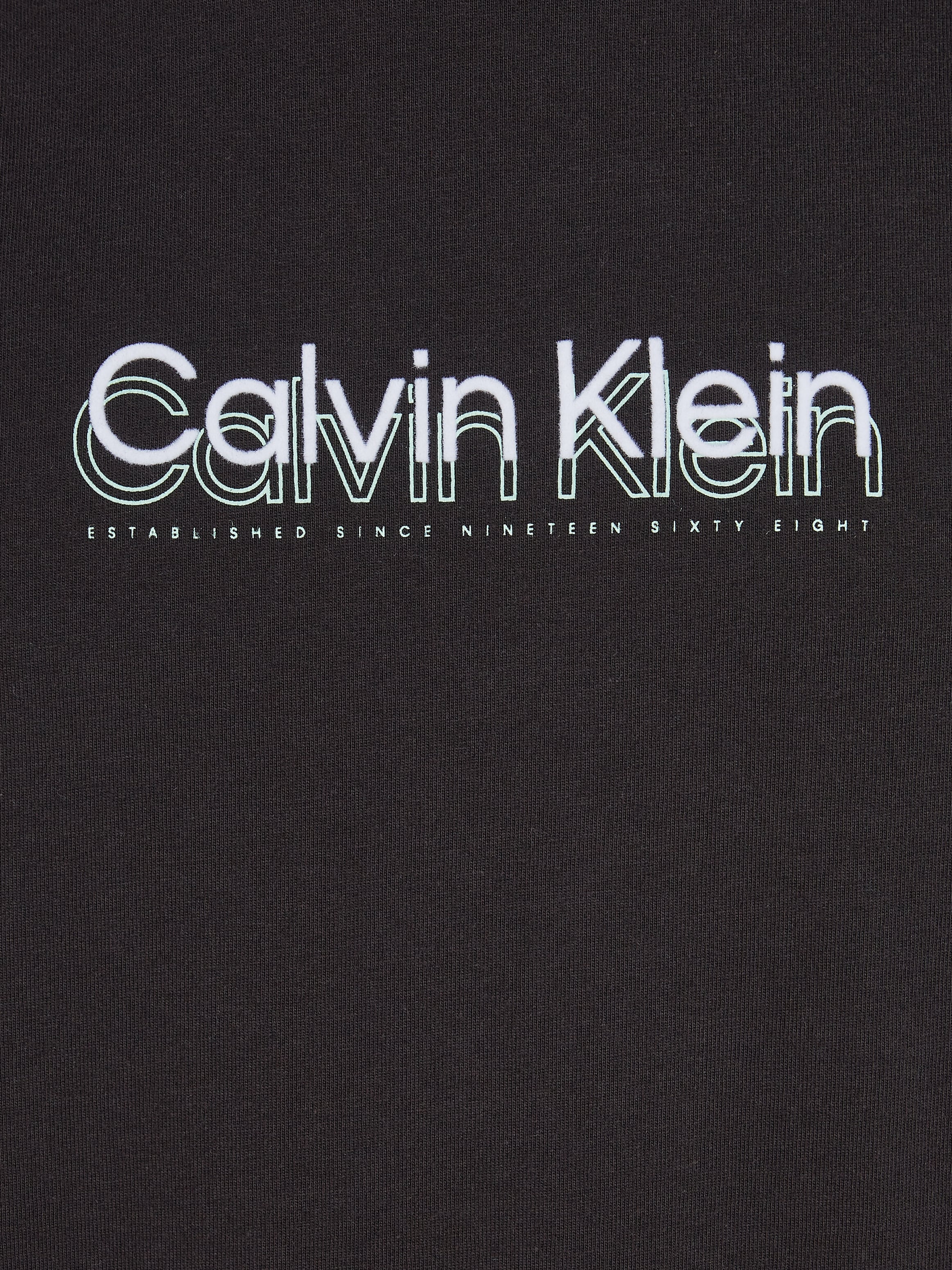 Calvin Klein T-Shirt »FLOCK LOGO T-SHIRT«, mit Logoschriftzug