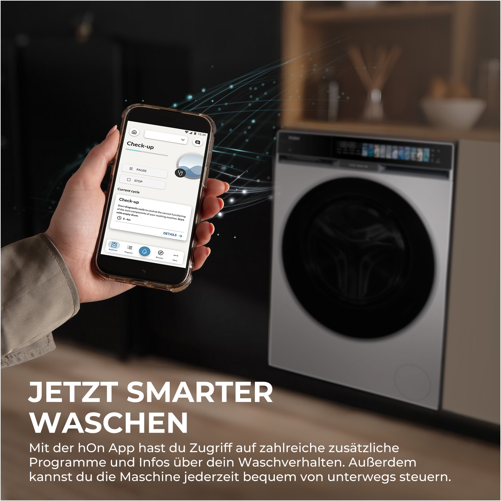 Haier Waschmaschine G9 Serie »HW130-B14687U1« 13 kg 1400 U/min UltraFresh: Hält die Wäsche bis zu 12 Std. frisch