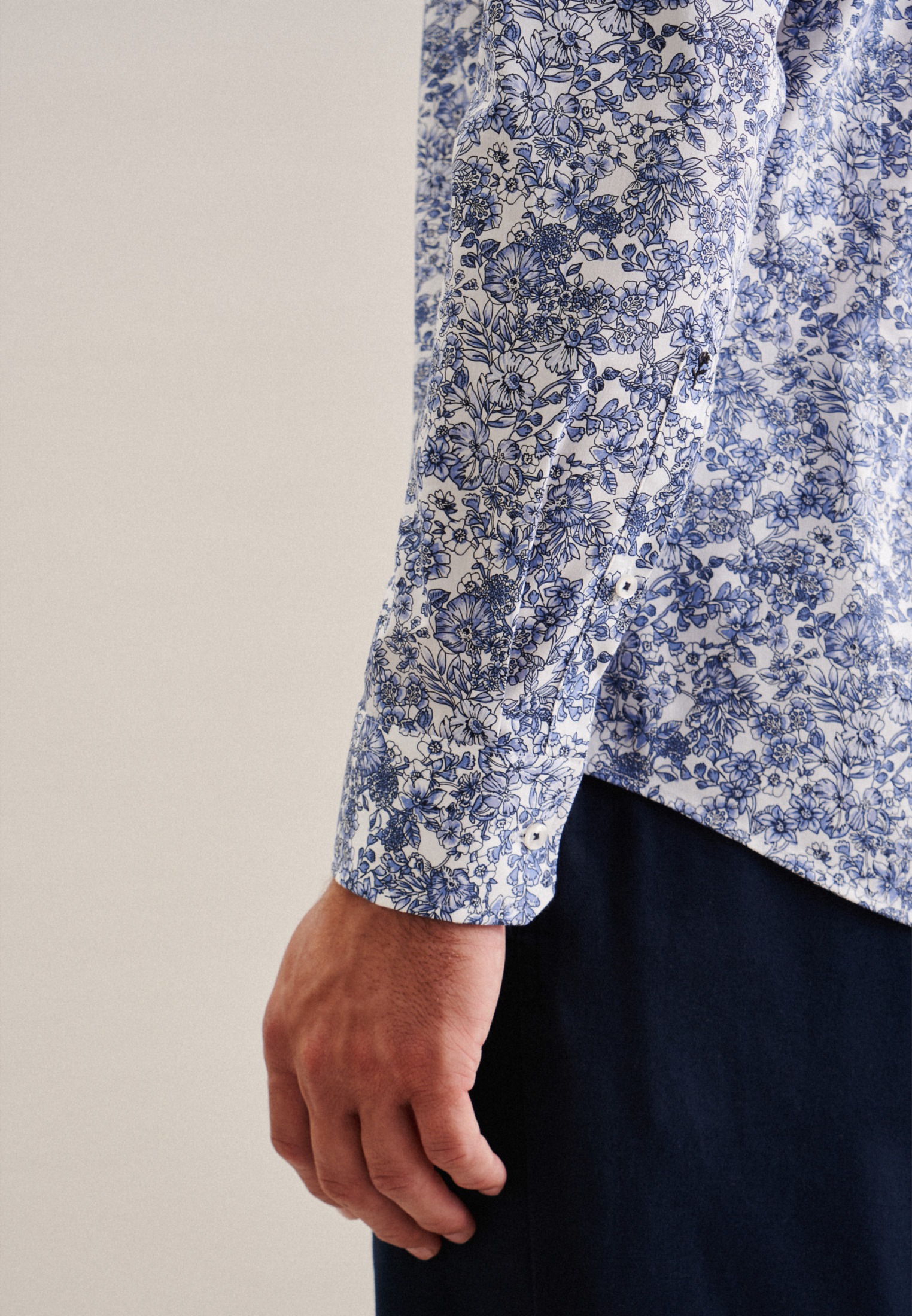 seidensticker Businesshemd »Slim«, Slim Langarm Kentkragen Floral