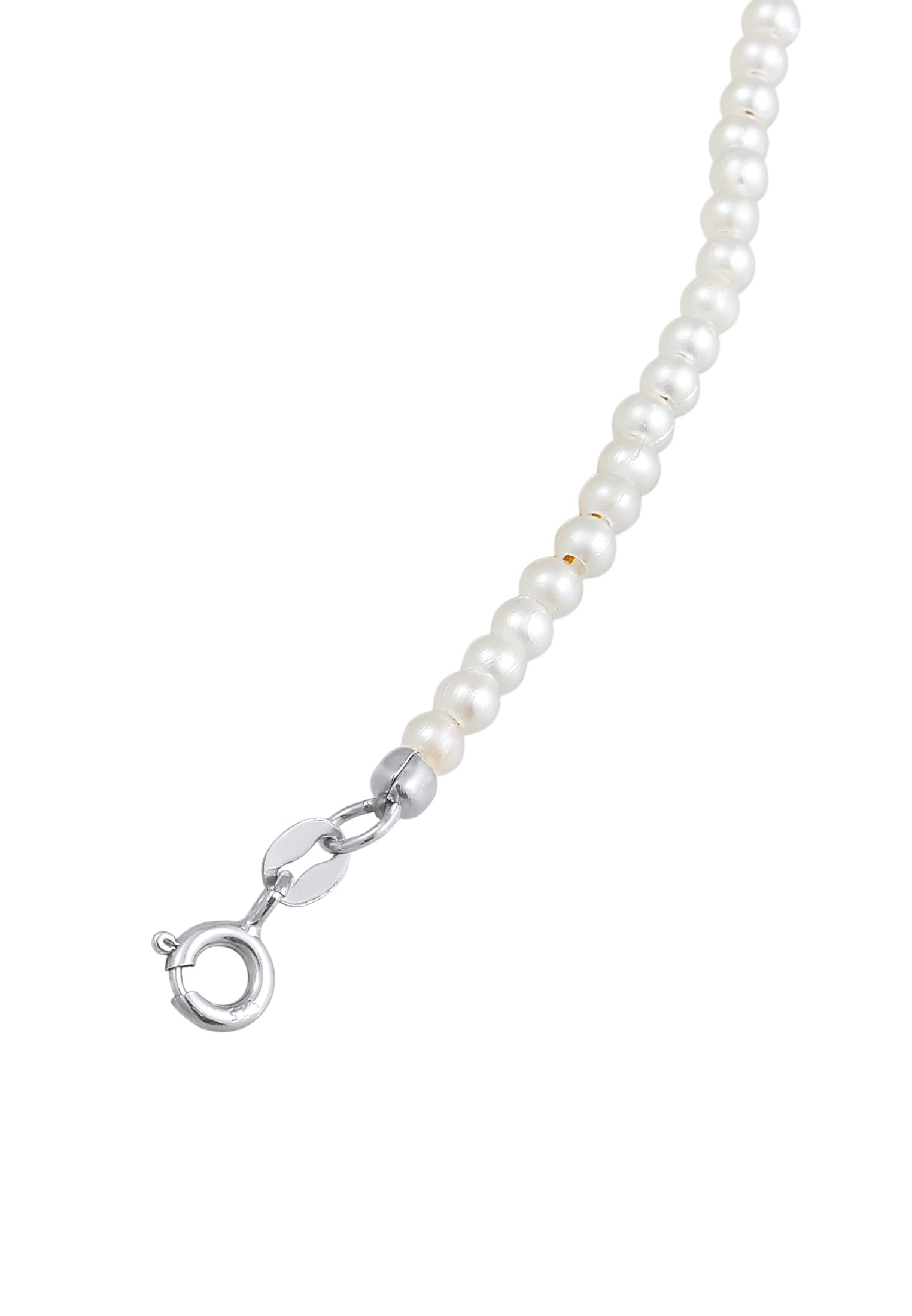 Elli Fußkette »Fußschmuck Perlen Synthetisch Klassik Basic 925 Silber«