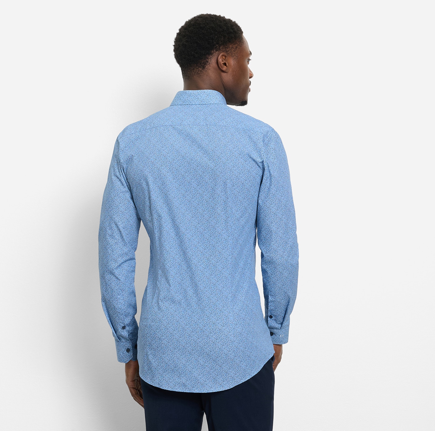 OLYMP Langarmhemd »No 6 six« super slim, Kentkragen, Businesshemd