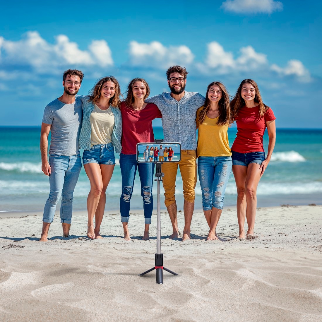 Hama Selfie-Stick »Handystativ höhenverstellbar 23 bis 70 cm,« 2 in 1, Stativ und Selfiestick