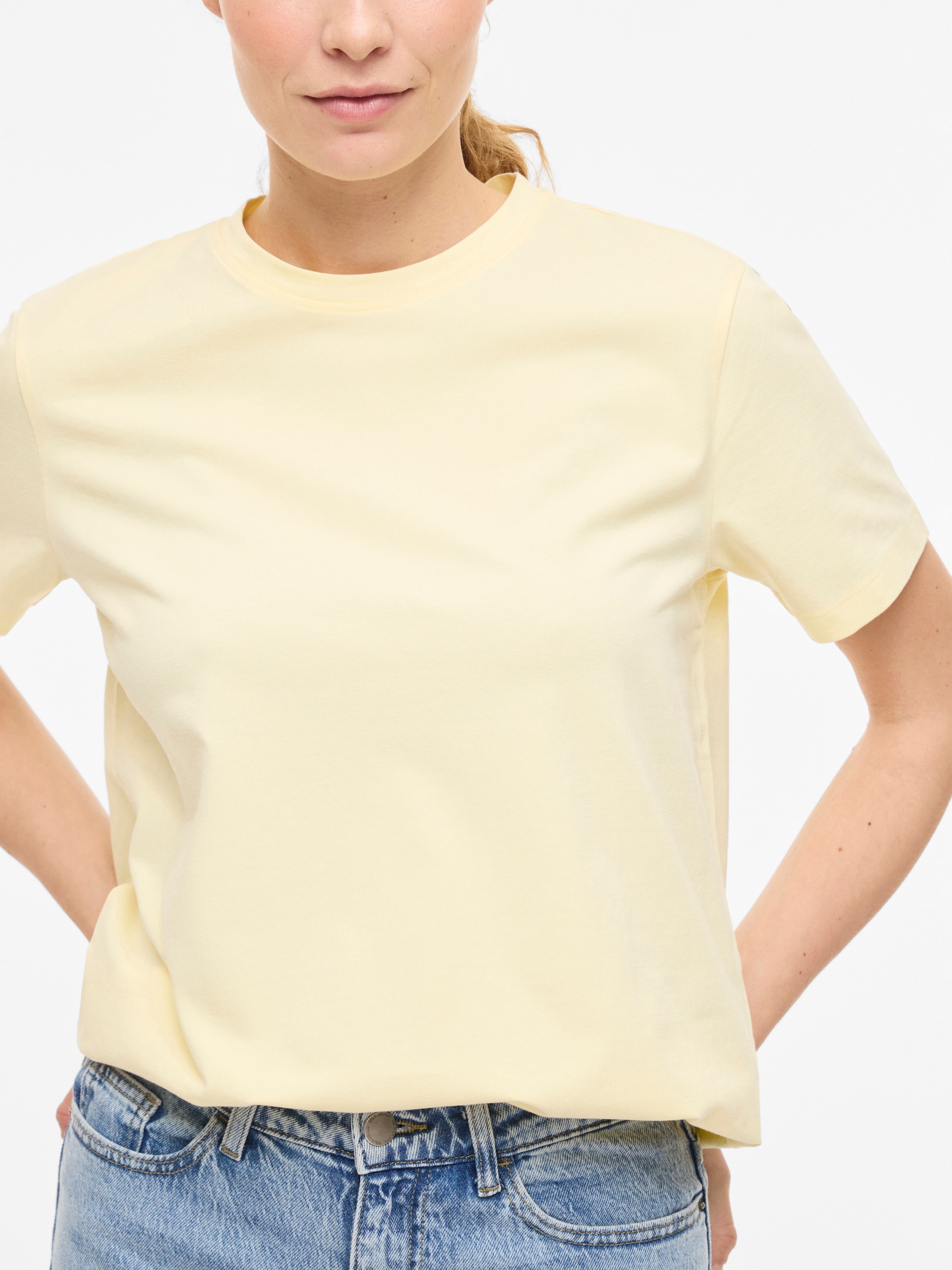 Vila Kurzarmshirt »VINORA S/S T-SHIRT - NOOS« Baumwollmischung, regular fit