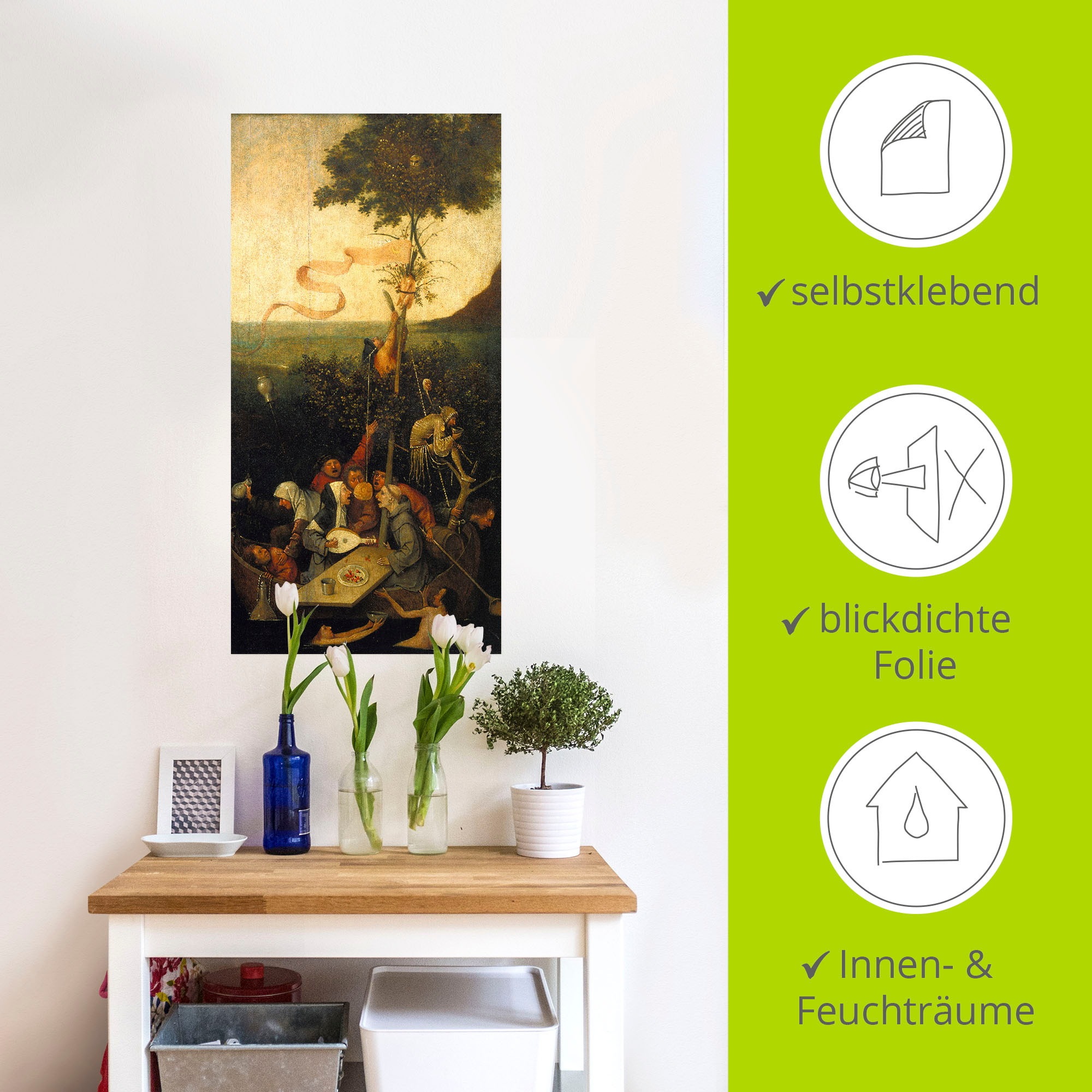 Artland Wandbild »Das Narrenschiff.«, Gruppen & Familien, (1 St.), als Leinwandbild, Wandaufkleber in verschied. Größen