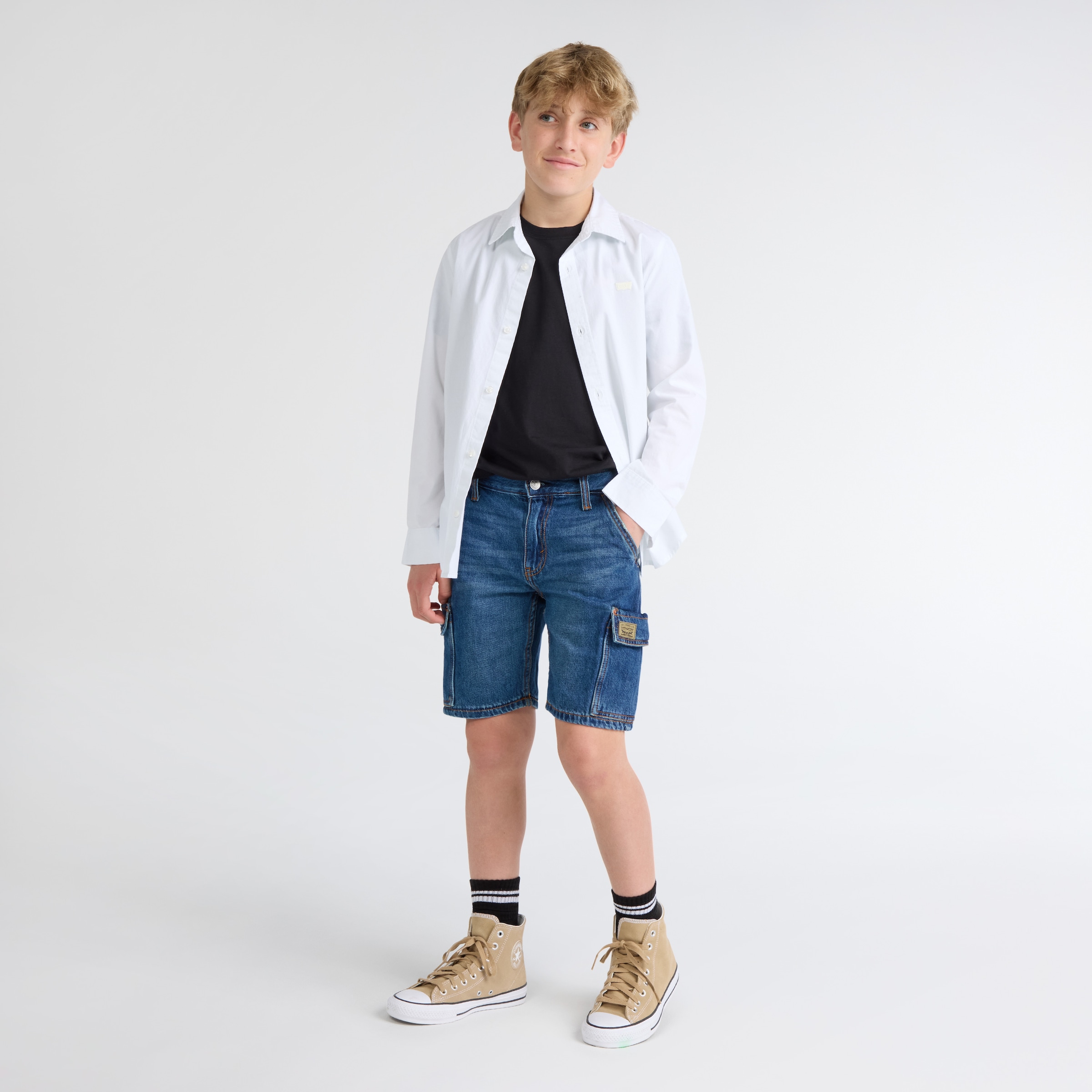 Levi's® Kids Cargoshorts »DENIM CARGO SHORTS«  mit Cargo Taschen