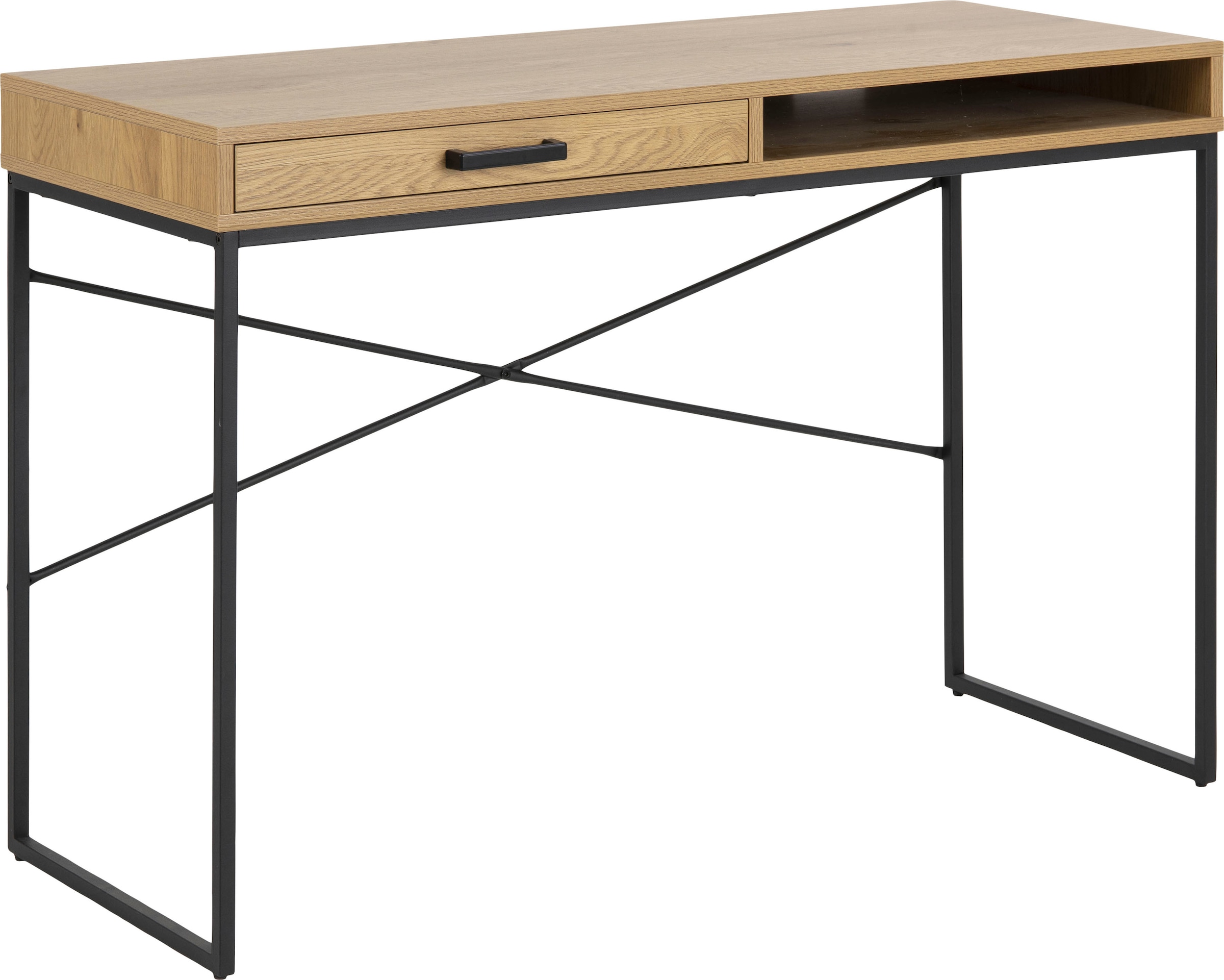 ACTONA GROUP Schreibtisch Metallgestell, 1 Schublade und 1 offenem Fach, Breite 140 cm