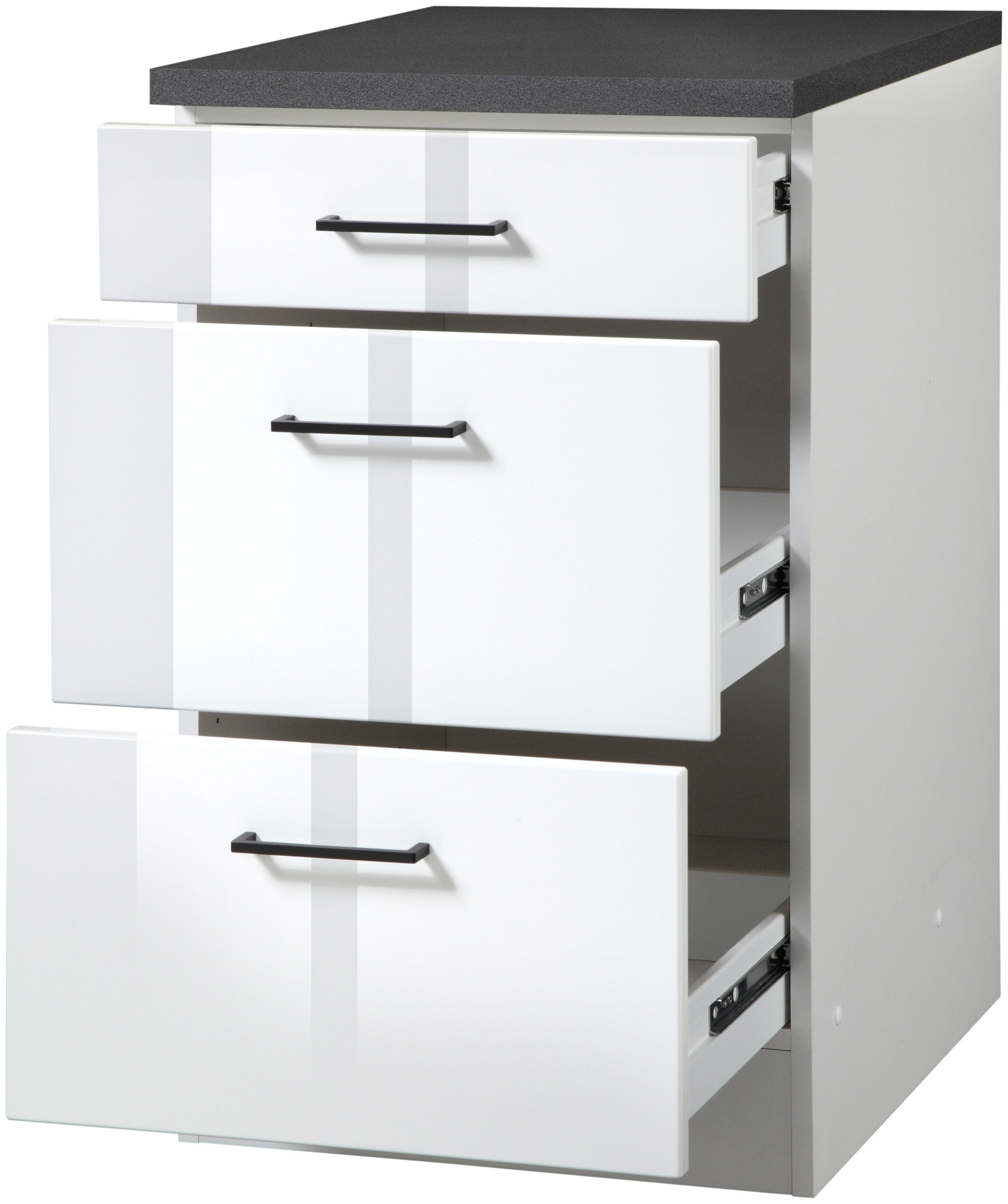 KOCHSTATION Unterschrank »KS-Trier« Breite 50 cm, mit 2 Auszügen und 1 Schublade