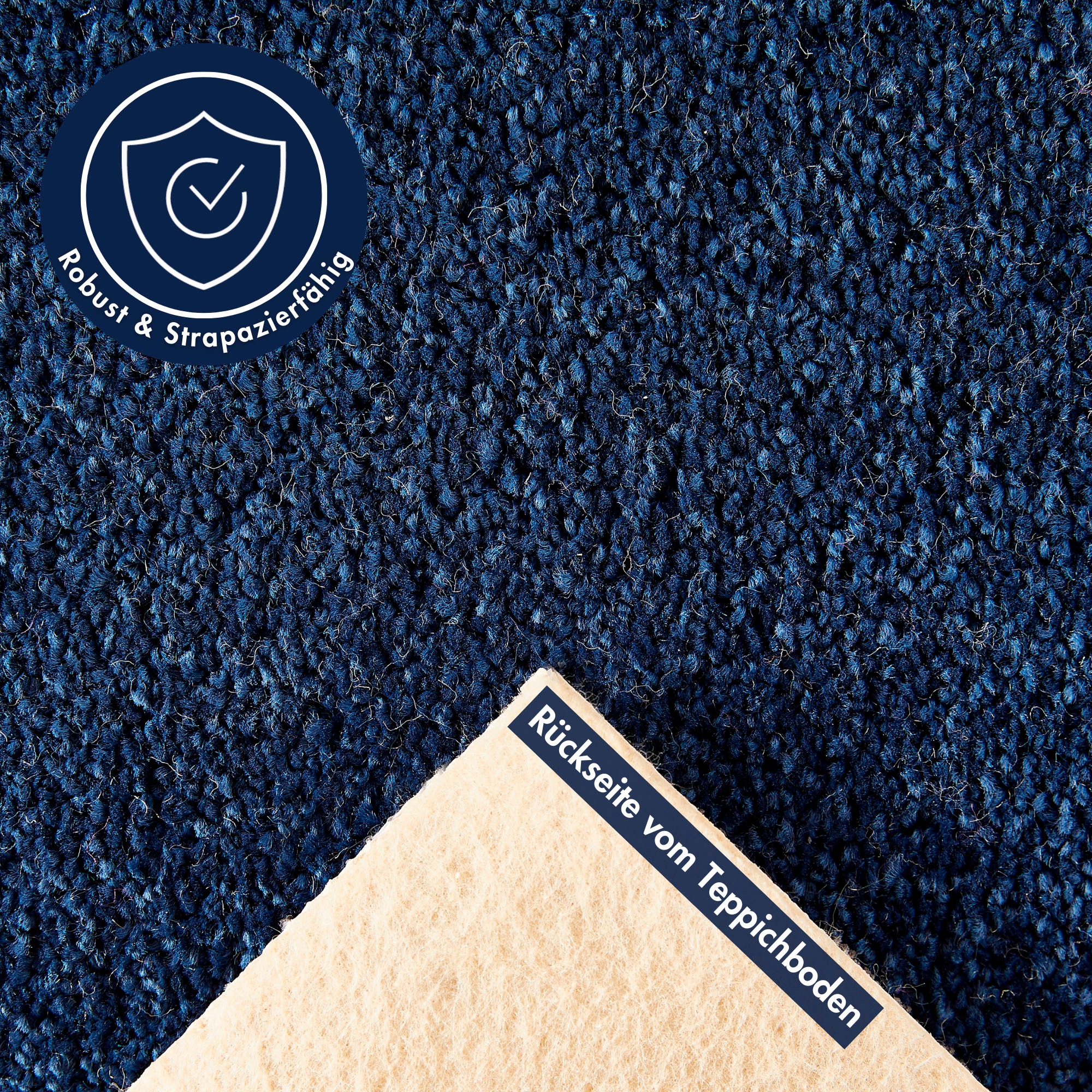Andiamo Teppichboden »Sophie, Frisee-Velours, Made in Netherlands«, rechteckig, 4,5 mm Höhe, Uni Farben, Breite 400 cm oder 500 cm, strapazierfähig & pflegeleicht