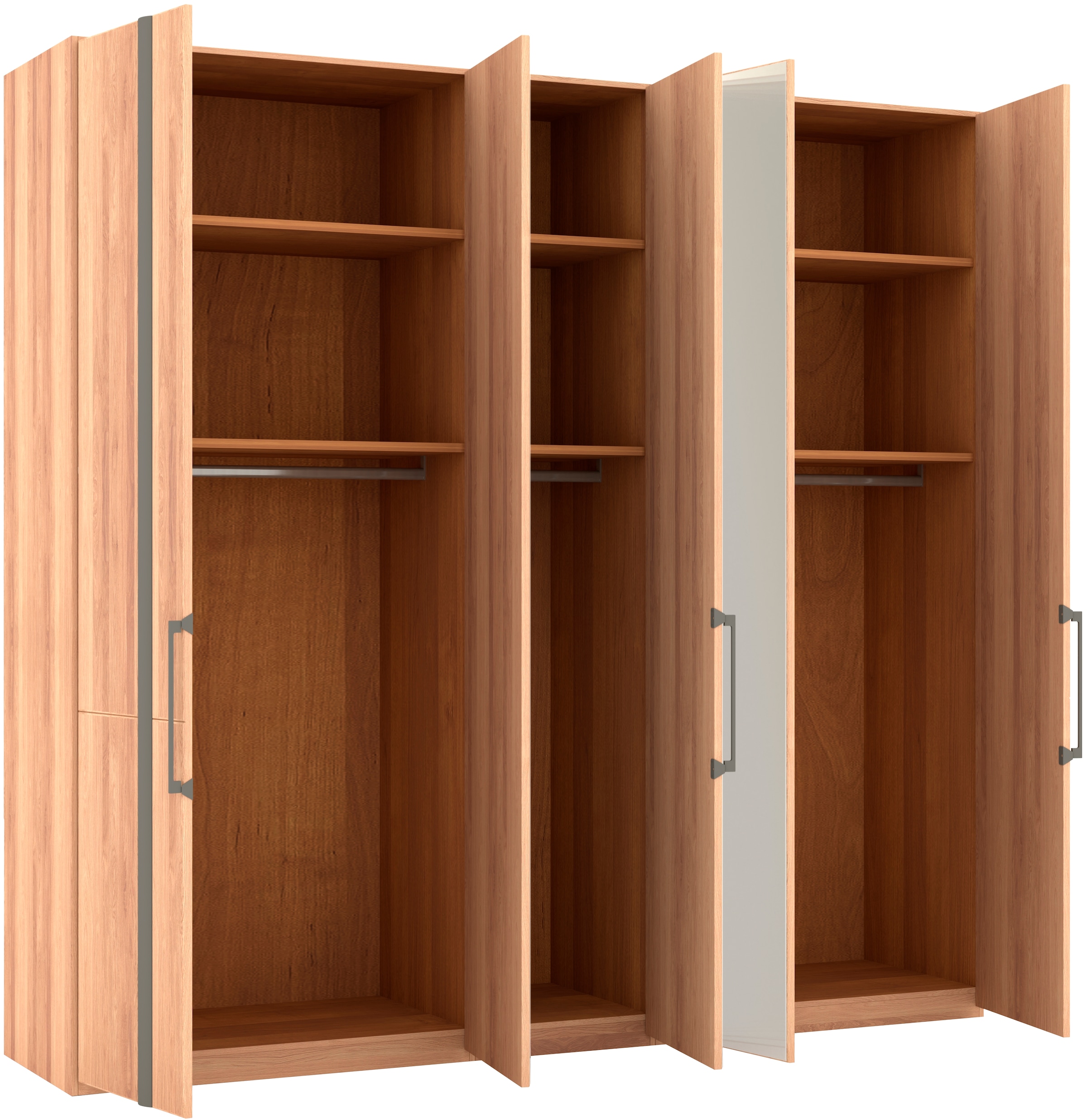 Musterring Drehtürenschrank »Sorrent, Kleiderschrank, Schrank, teilmassiv Eiche«, (mit Türdämpfern, in 5 Breiten & 2 Höhen, extra Böden, MADE IN GERMANY), Türen Eiche massiv oder als Parsol-Bronze-Spiegel, verschiedene Maße