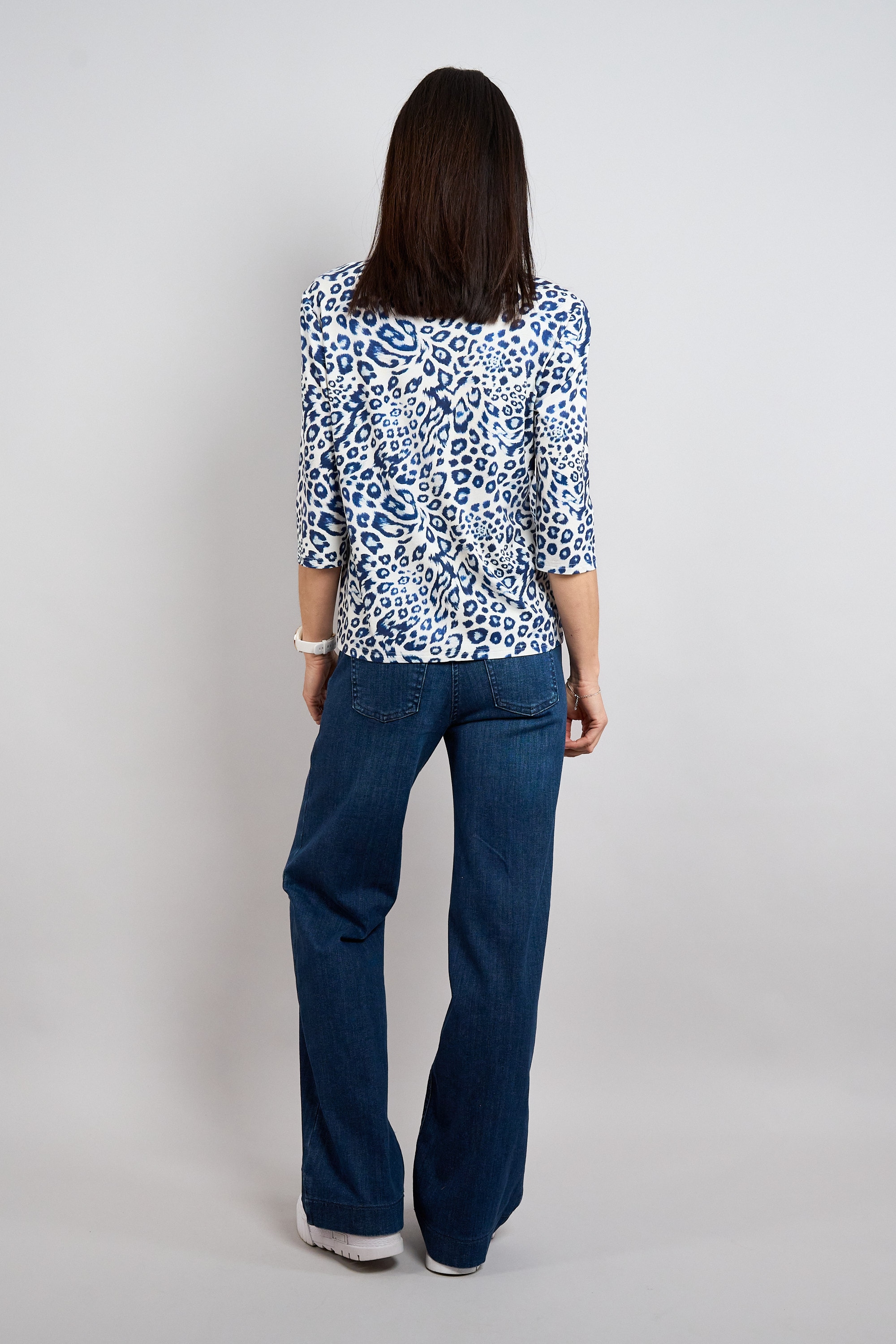 Seidel Moden 3/4-Arm-Shirt 3/4 Arm  Shirt mit Leo-Print - MADE IN GERMANY