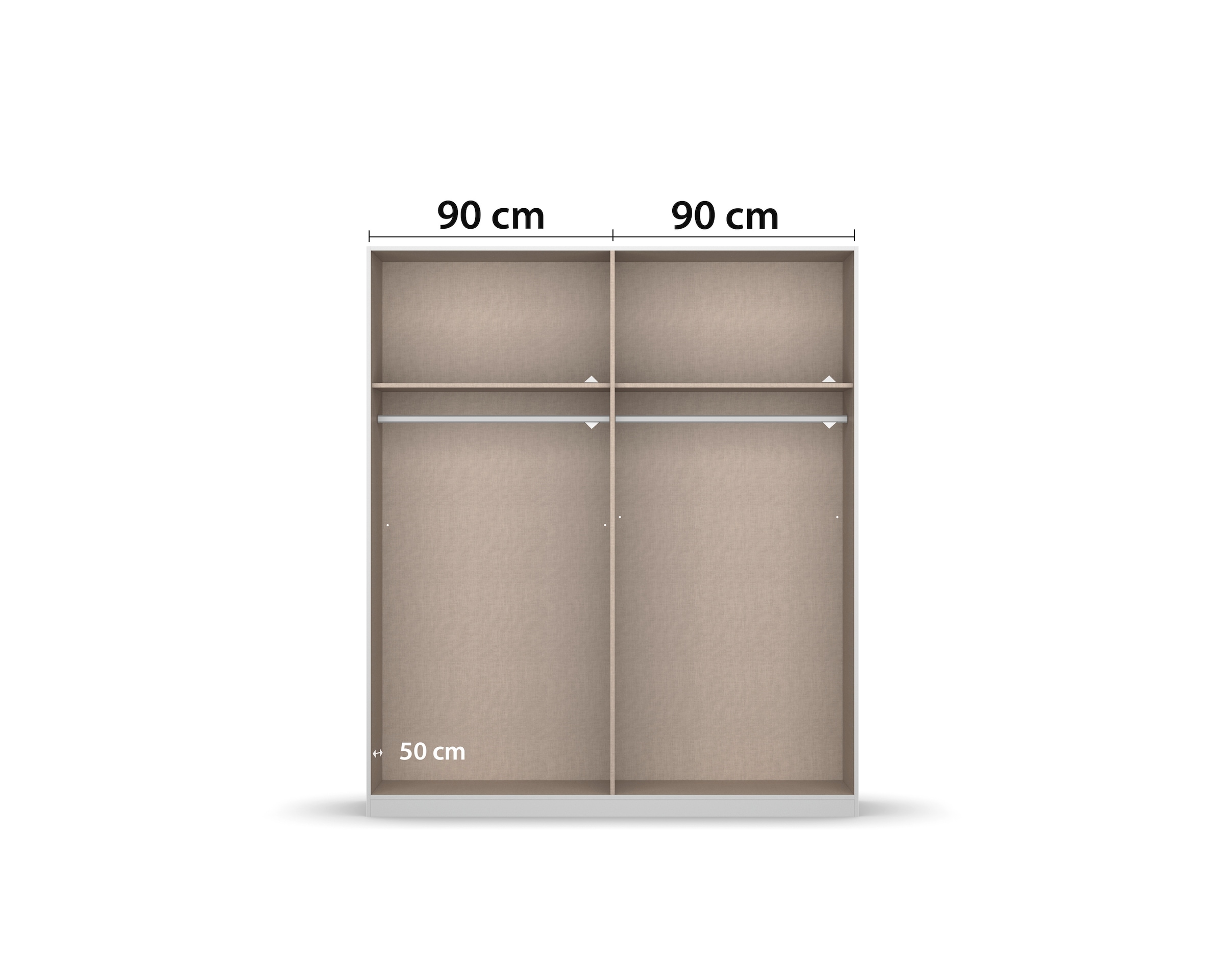 rauch Drehtürenschrank »Kleiderschrank Schrank Garderobe Schlafzimmerschrank ACERO«, (Breiten 181/226/271 cm, Höhe 210 cm), Mitteltüren mit Spiegel in moderner Loft-Optik MADE IN GERMANY