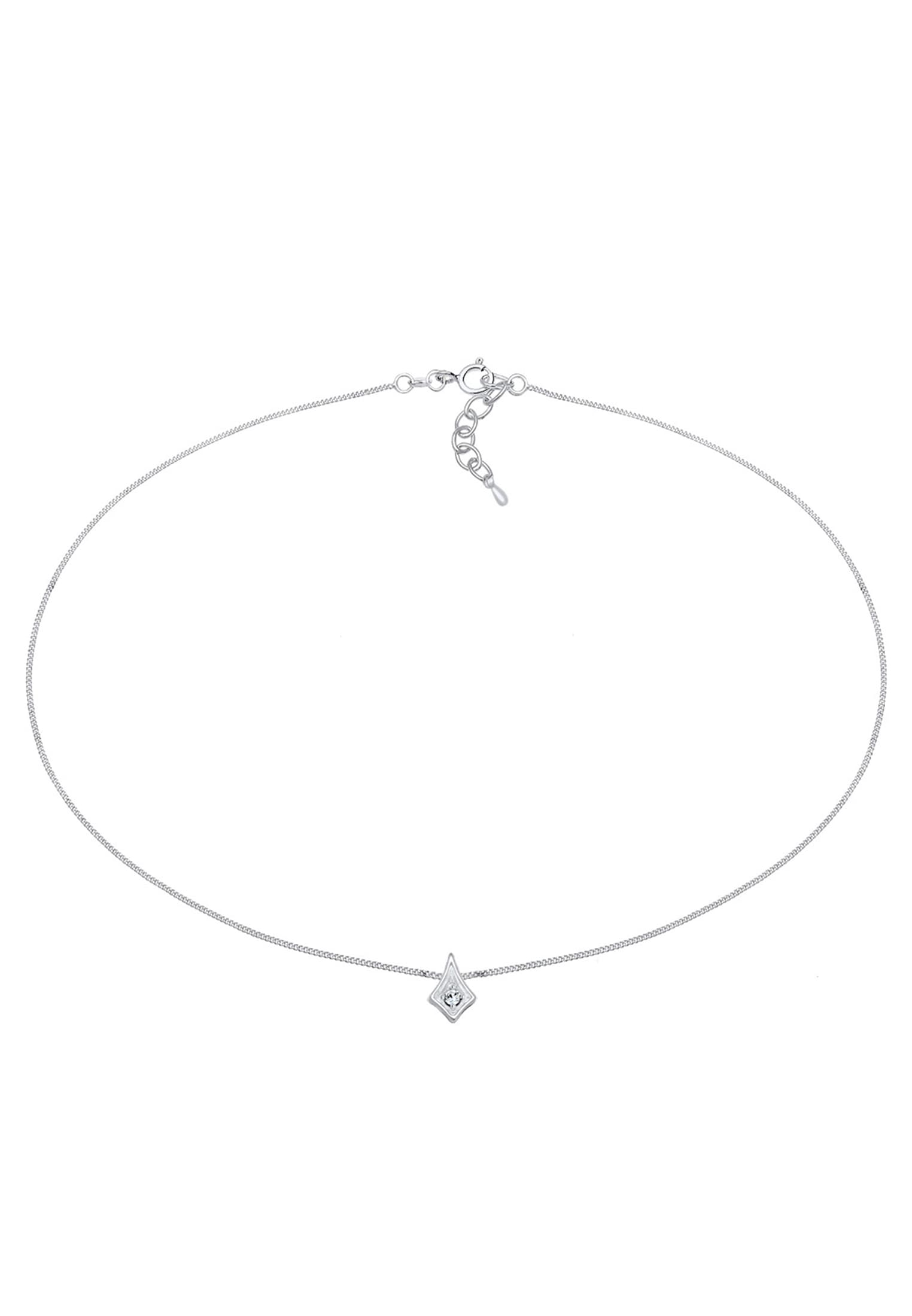 Elli Choker »Halskette Choker Astro Glas Kristalle Weiß 925 Sterling Silber«