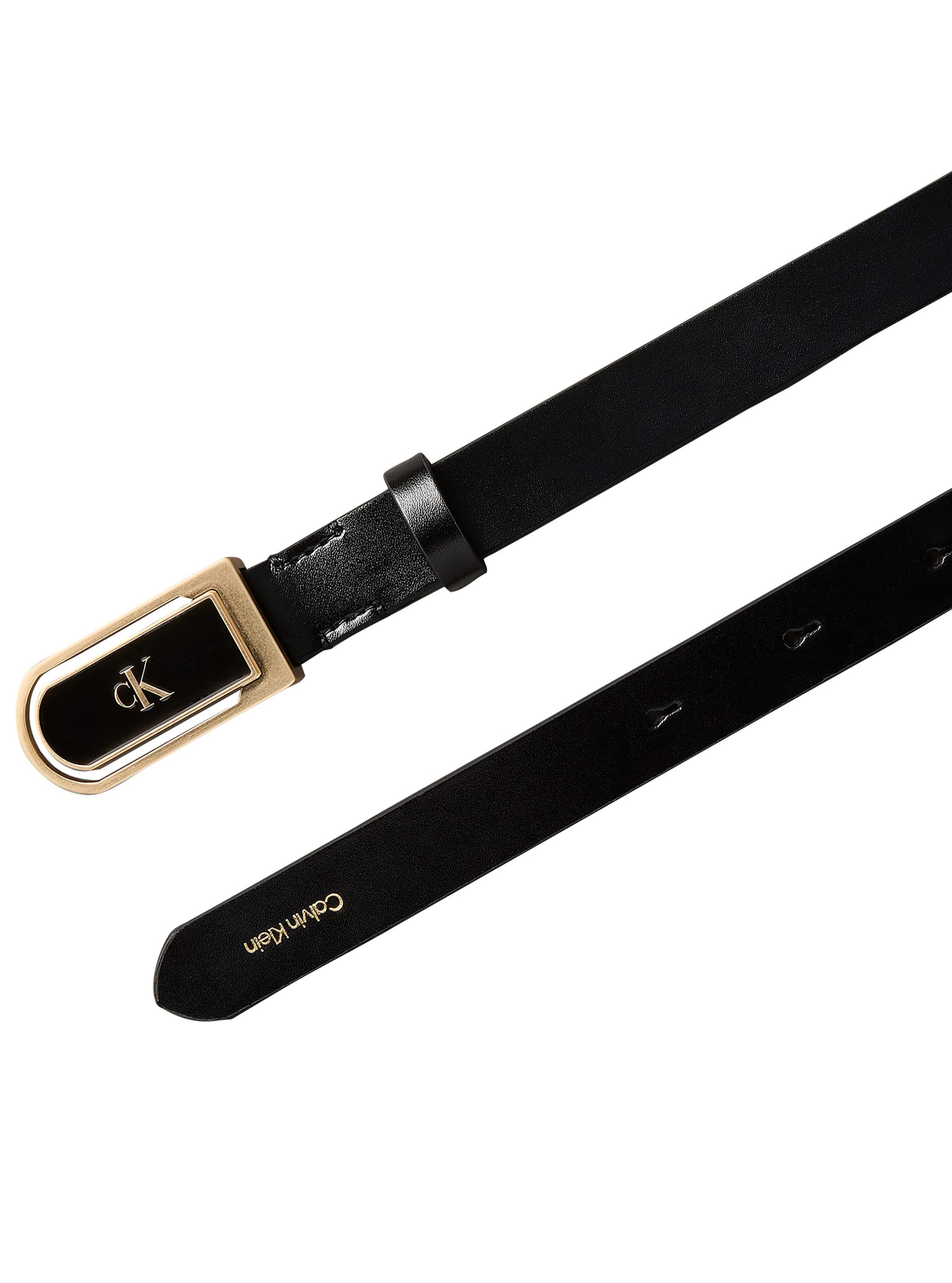Calvin Klein Jeans Ledergürtel »ROUND CK ENAMEL PLAQUE 20MM« Regular fit und größenverstellbar