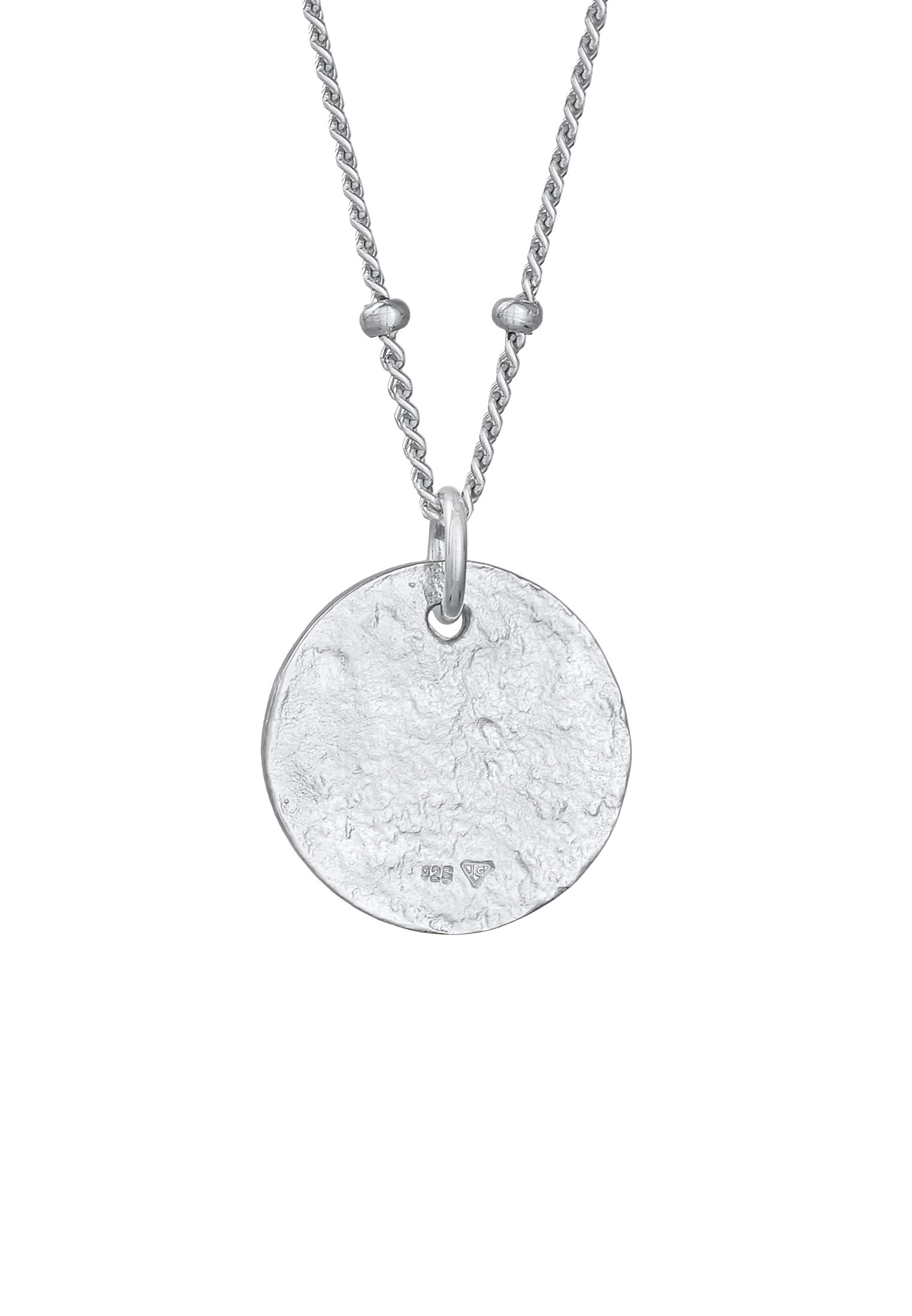 Elli Kette mit Anhänger »Halskette Kugelkette Disc Plättchen 925 Silber«