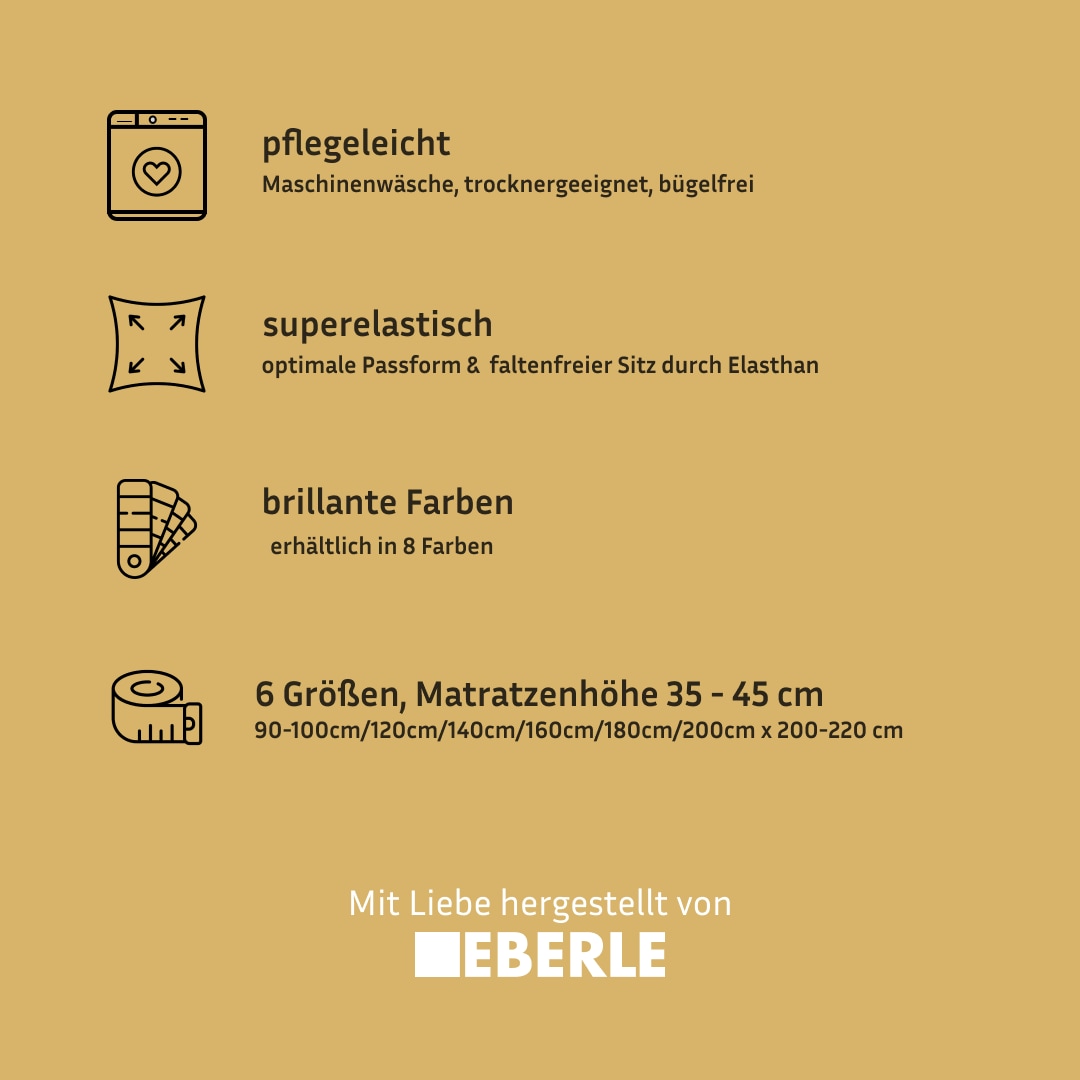 bellana Spannbettlaken »Jersey-Elasthan deLuxe«, für Boxspringbetten und sehr hohe Matratzen