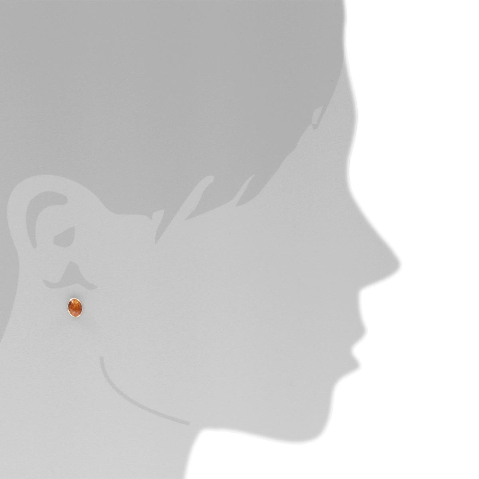 OSTSEE-SCHMUCK Paar Ohrstecker »- Classic 8 x 6 mm - Gold 333/000 - Bernstein«
