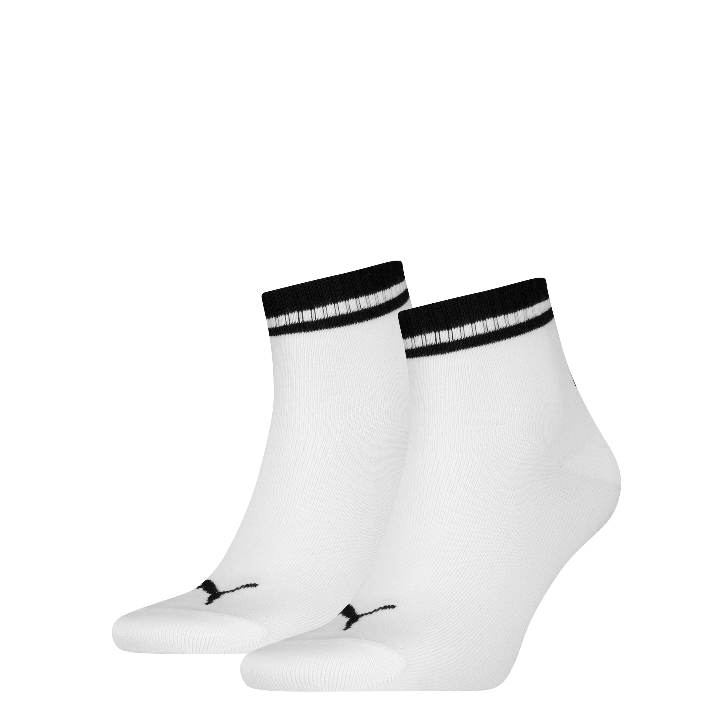 PUMA Kurzsocken »PUMA UNISEX HERITAGE QUARTER 2P« 2 Paar,  mit Kontraststeifen am Bündchen