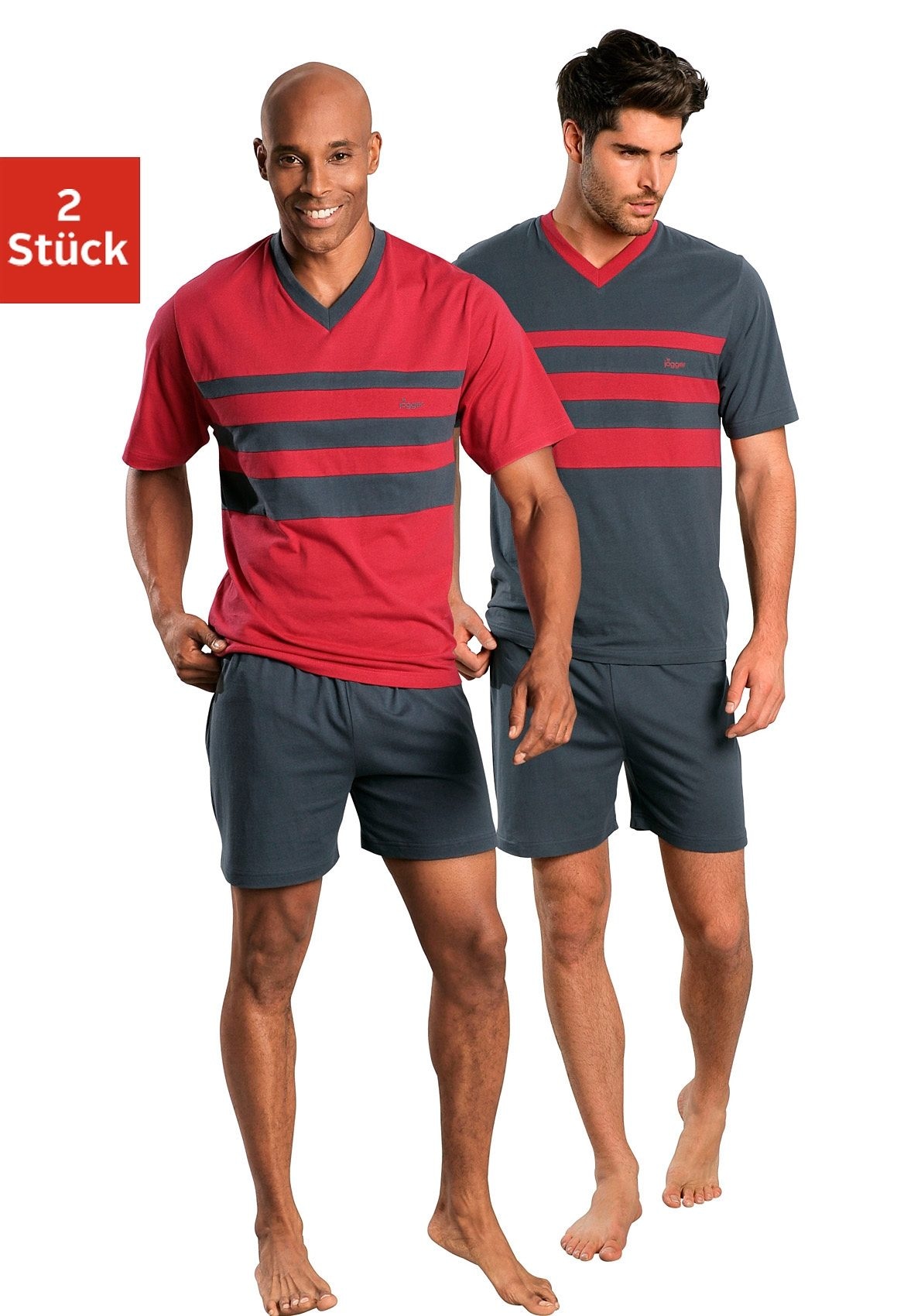 Le Jogger Herren Pyjama Packung in bunt, Größe 52/54 (L)