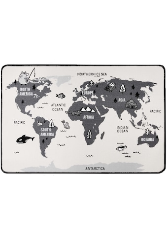 Kinderteppich »RETRO - Weltkarte«, rechteckig