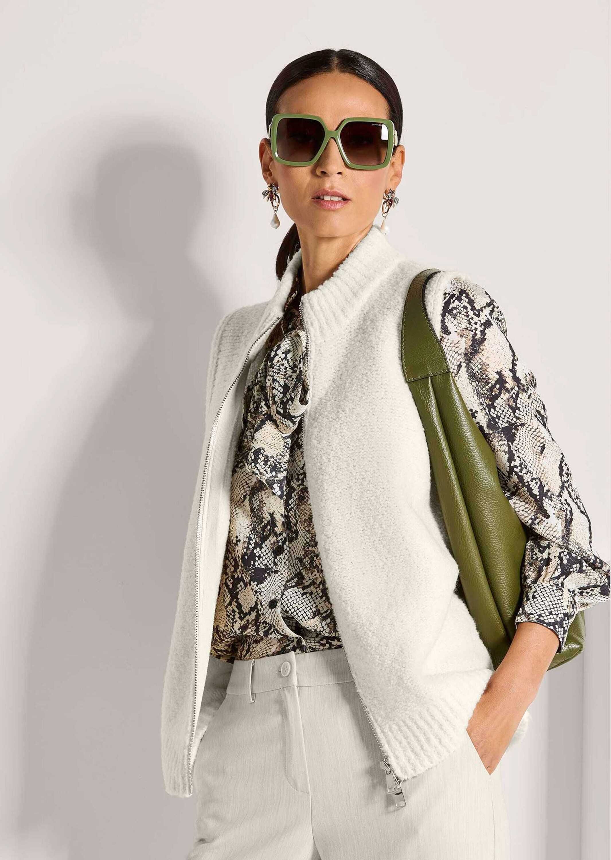 MADELEINE Strickjacke »Strickweste Modische Weste mit Grobstrick-Design« Markanter Grobstrick