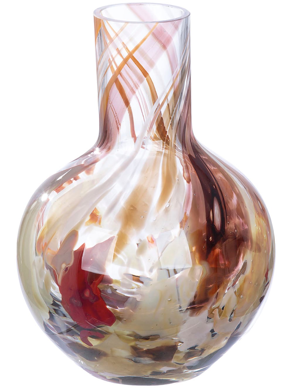 GILDE Tischvase »Vase Roslin Höhe ca. 21 cm«, (1 St.), Europäische Handarbeit, aus durchgefärbtem Glas
