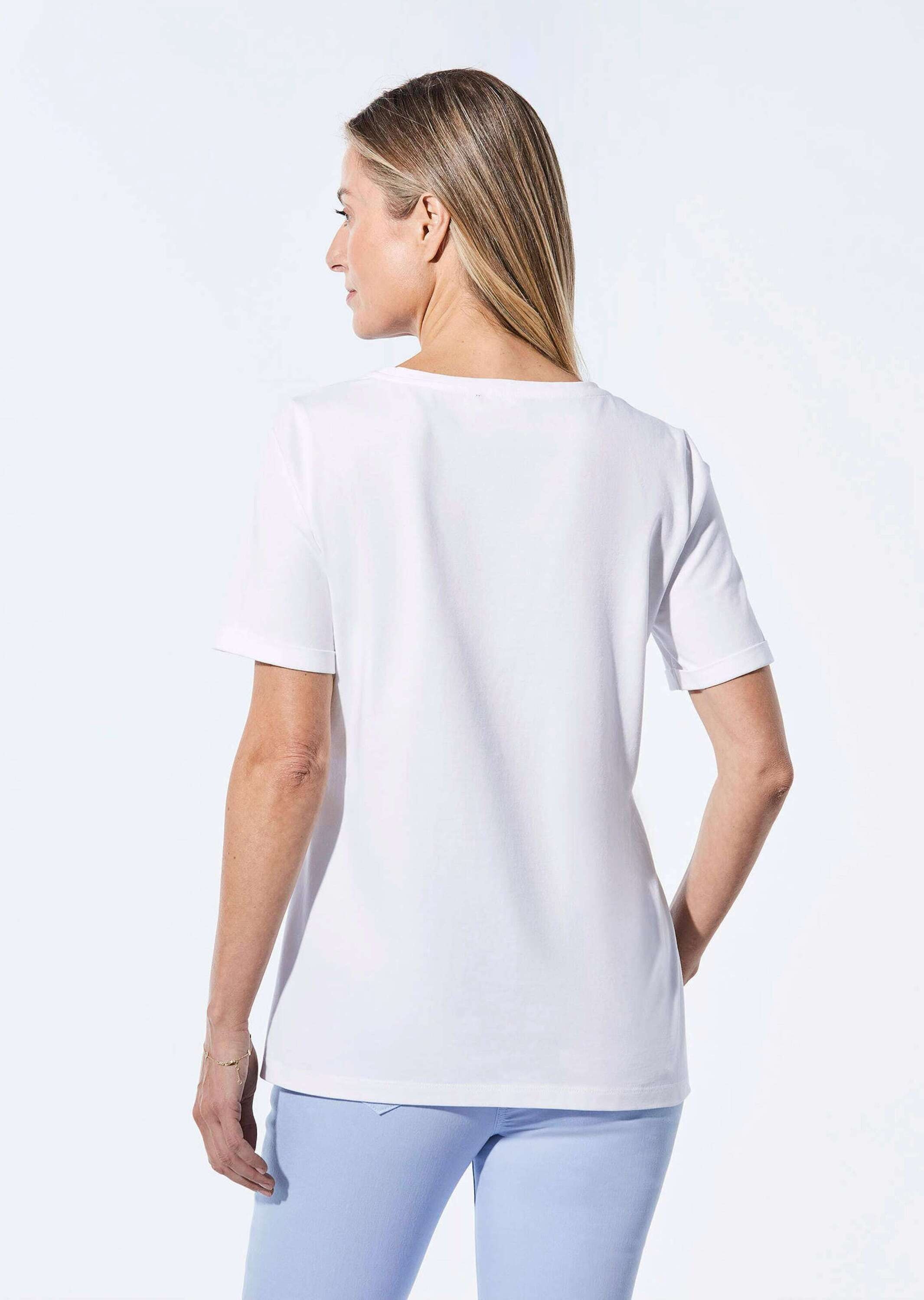 GOLDNER Kurzarmshirt »Kurzgröße Jerseyshirt aus Druck«
