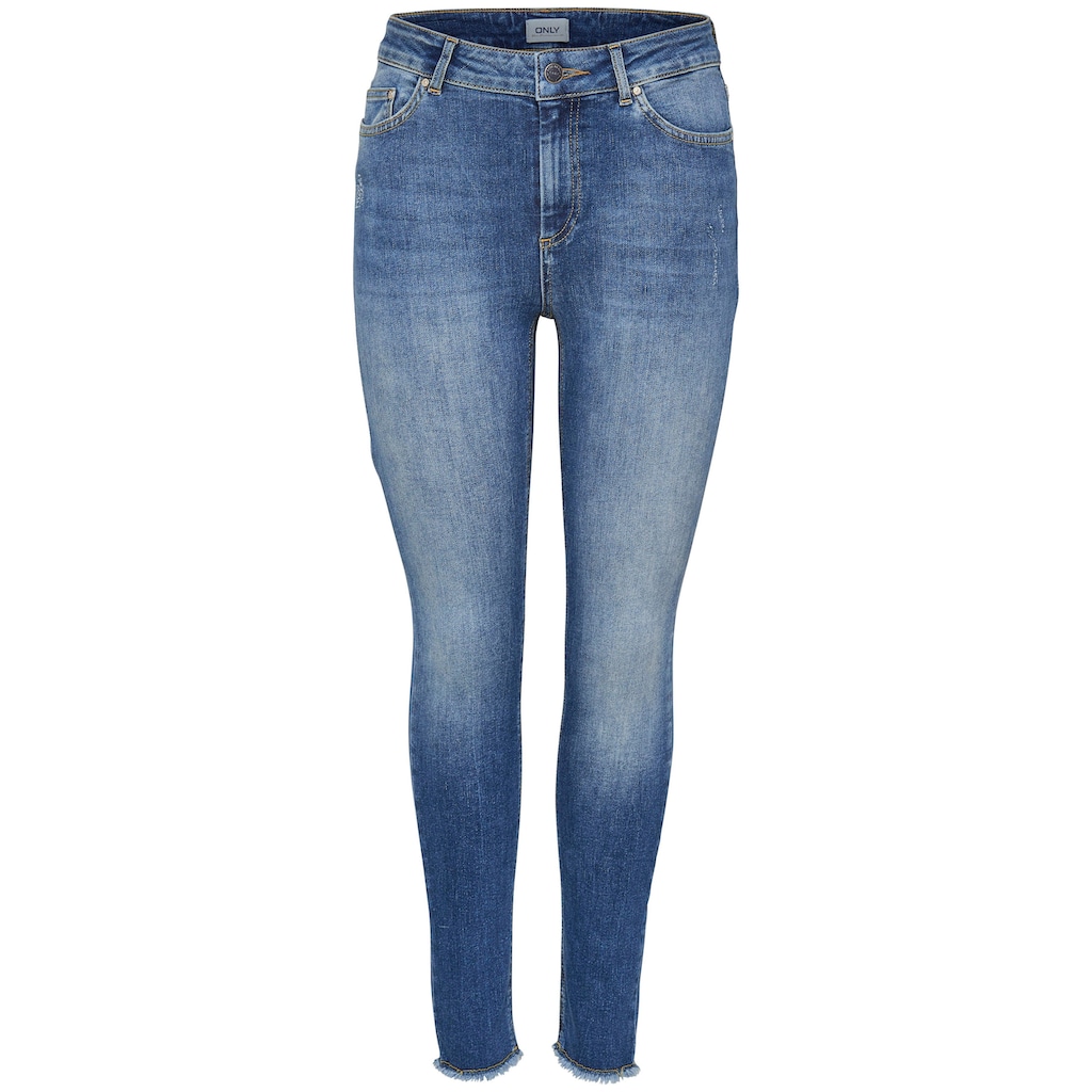 ONLY Ankle-Jeans »BLUSH«, ausgefranste Säume