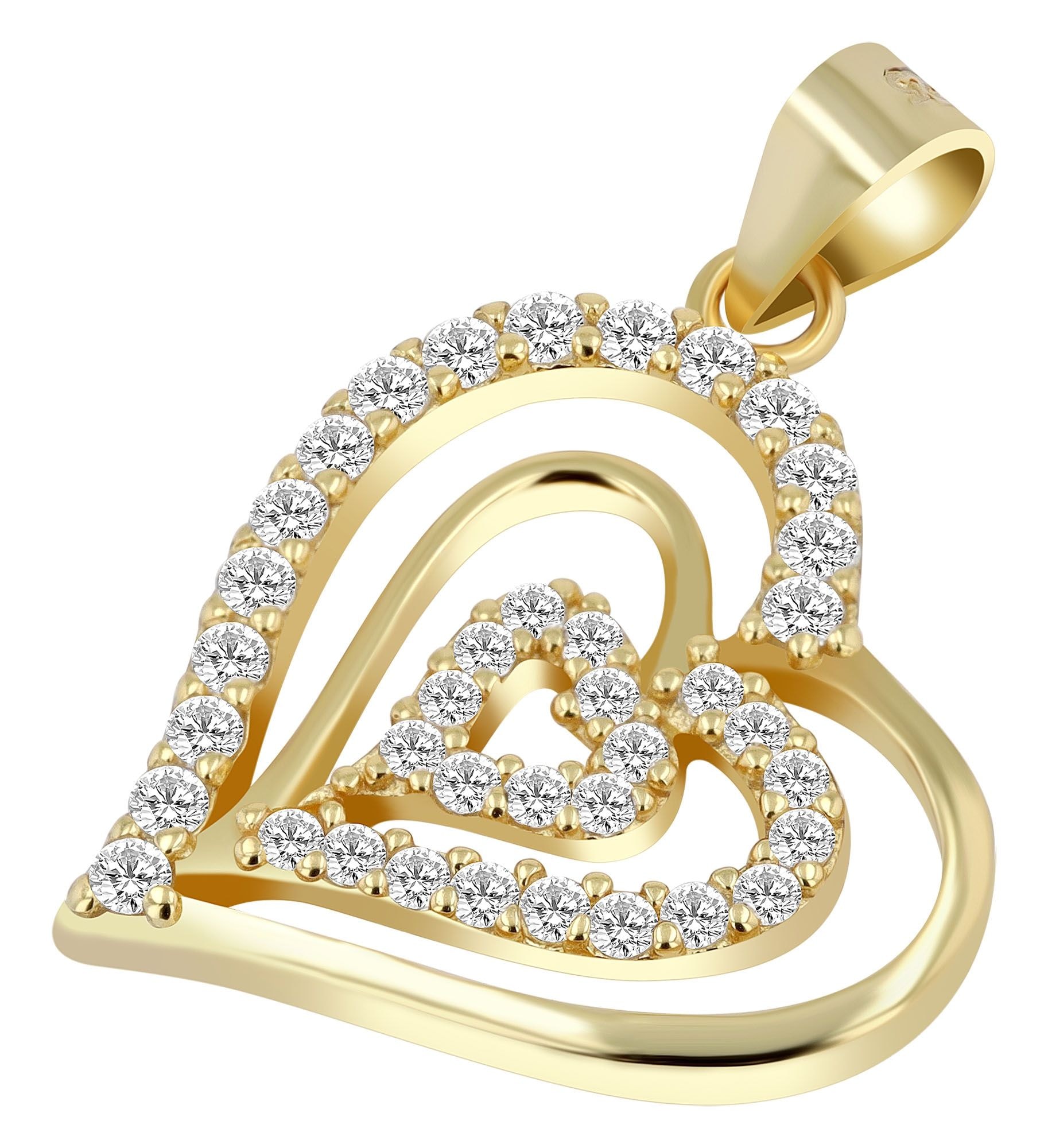 Adelia´s Kettenanhänger »Damen Anhänger ¿ Herzanhänger aus 925 Silber mit Zirkonia«