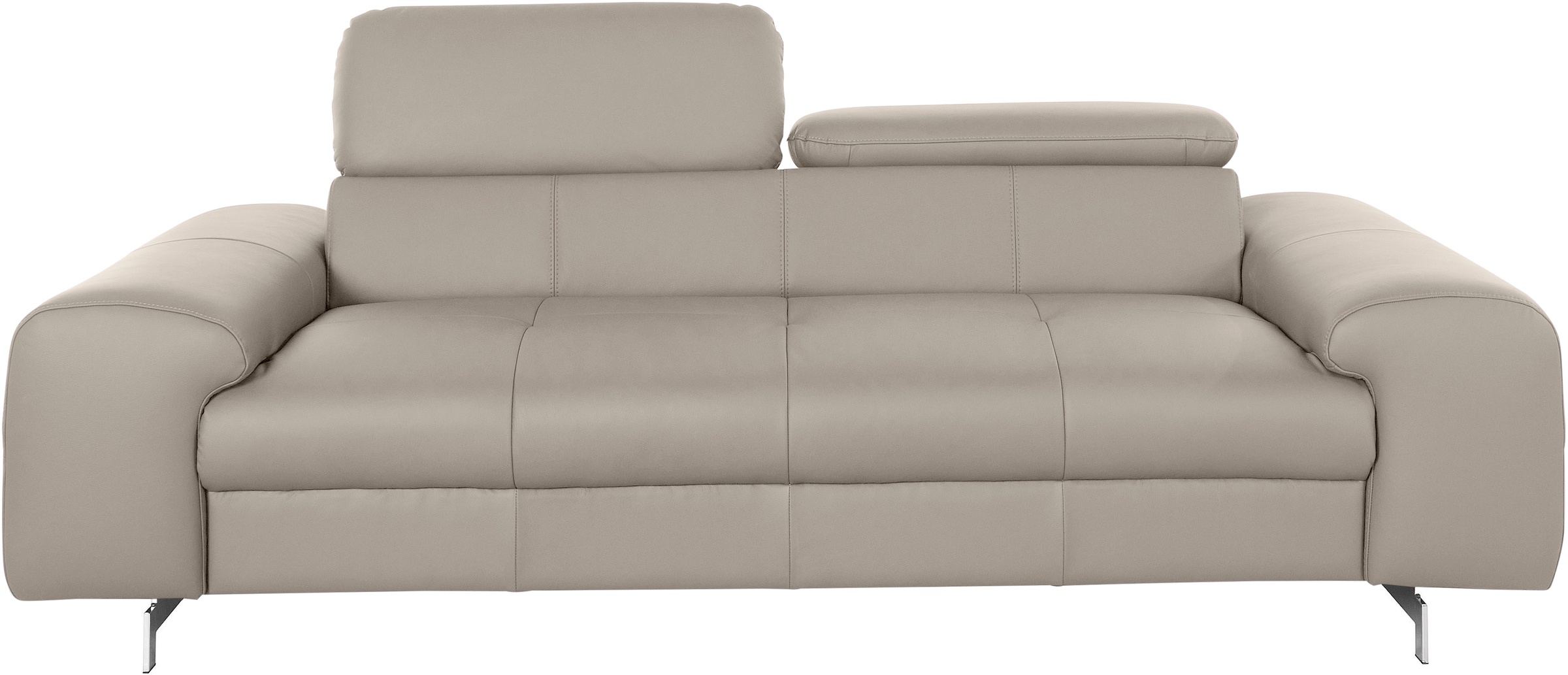 COTTA 3-Sitzer »Chef« Big-Sofa mit Kopfteilverstellung, edle Metallkufen